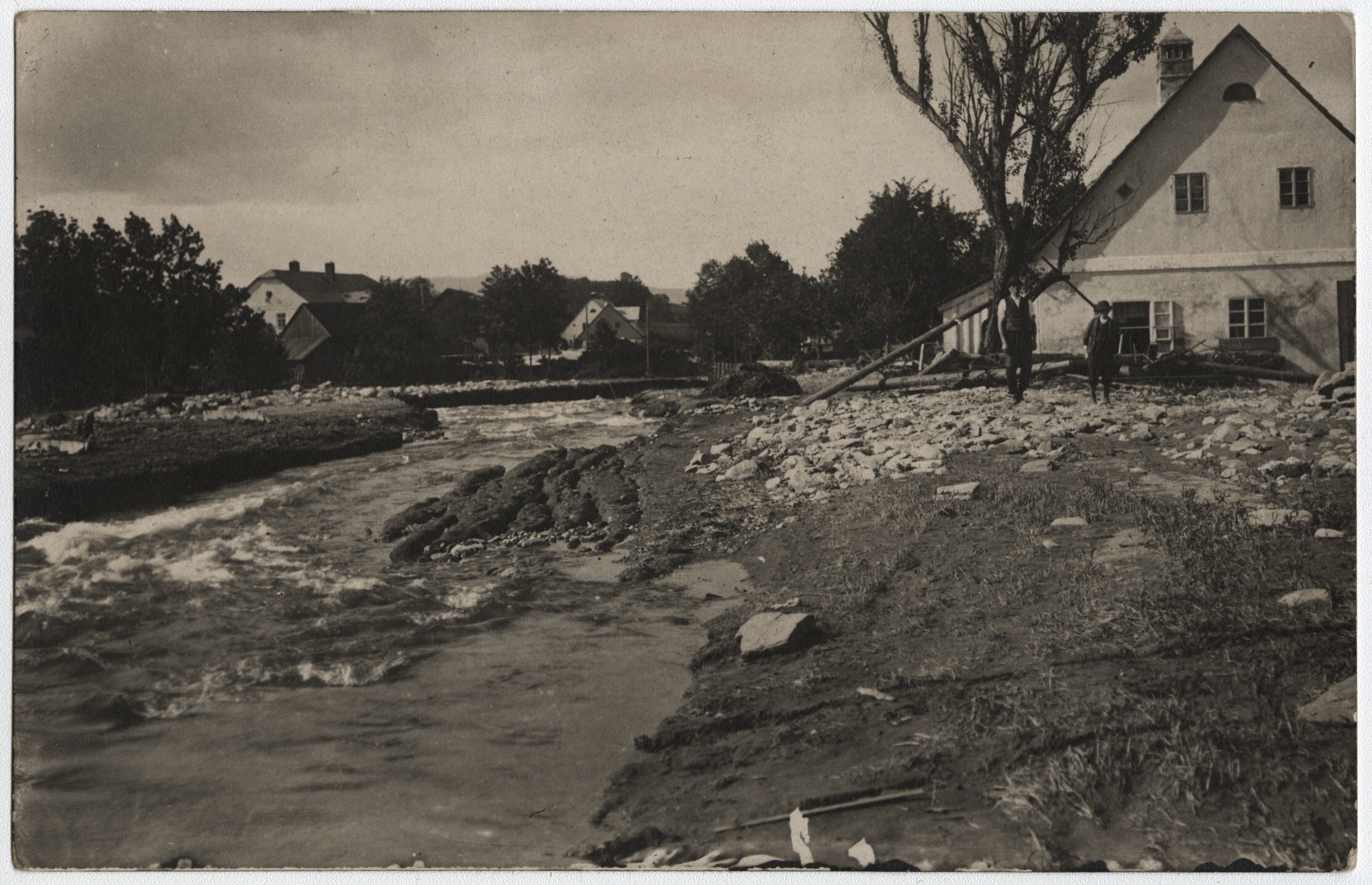 Náhledový obrázek Povodeň r. 1921: Domašov (čb. fotografie) - 1
