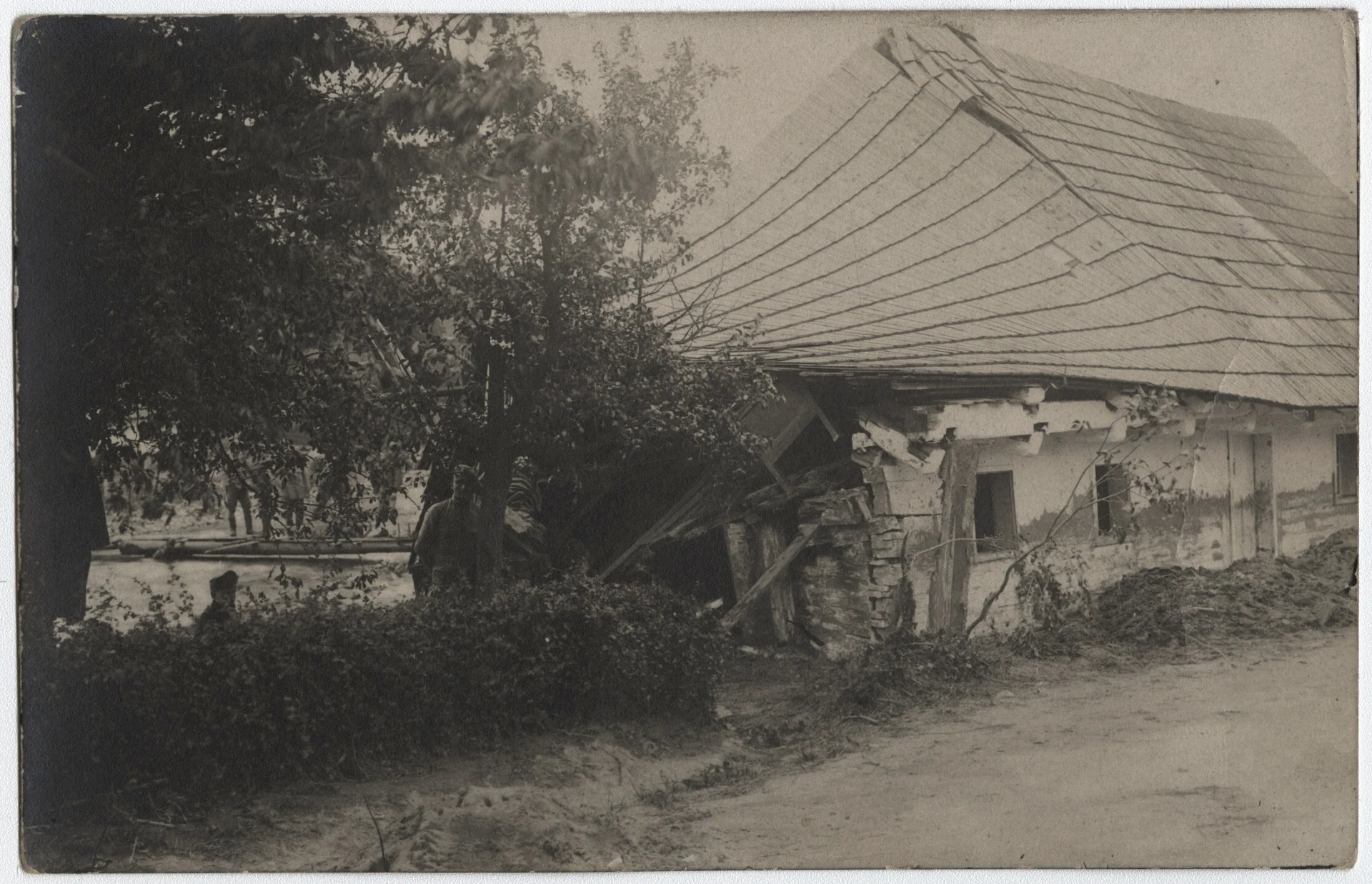 Náhledový obrázek předmětu Povodeň r. 1921: Domašov (čb. fotografie)