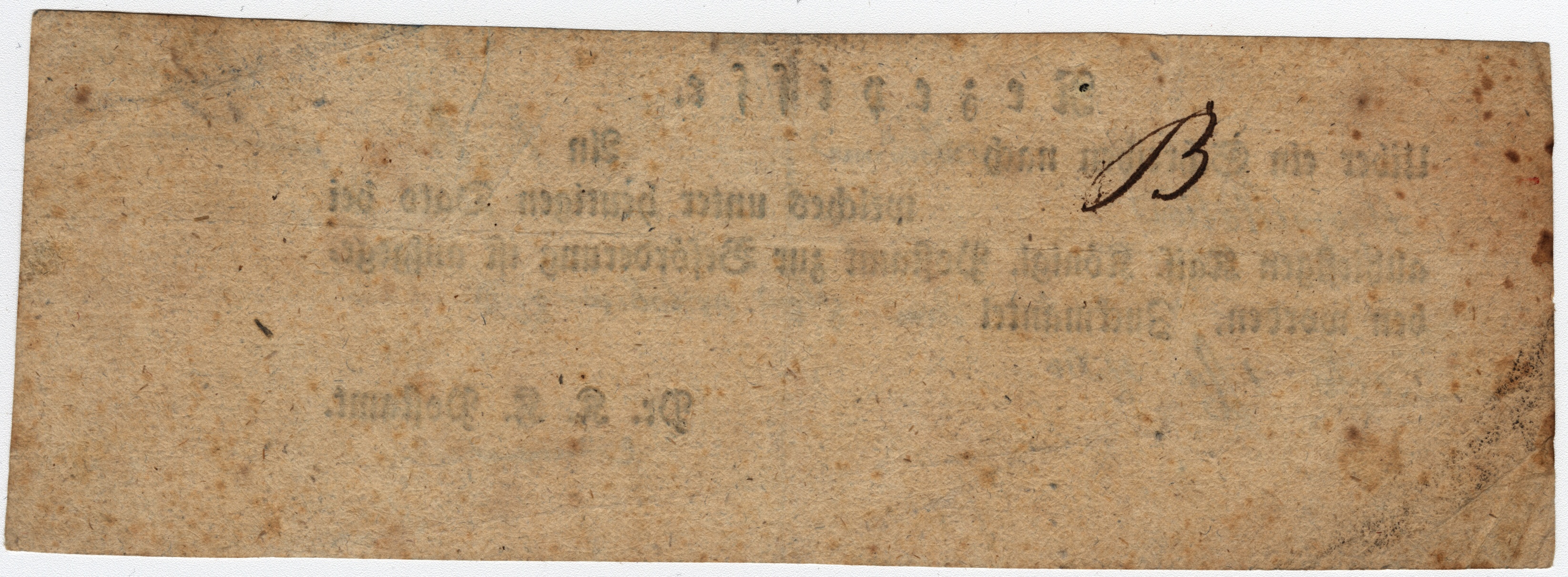Náhledový obrázek Stvrzenka poštovního úřadu ve Zlatých Horách (r. 1805) - 2