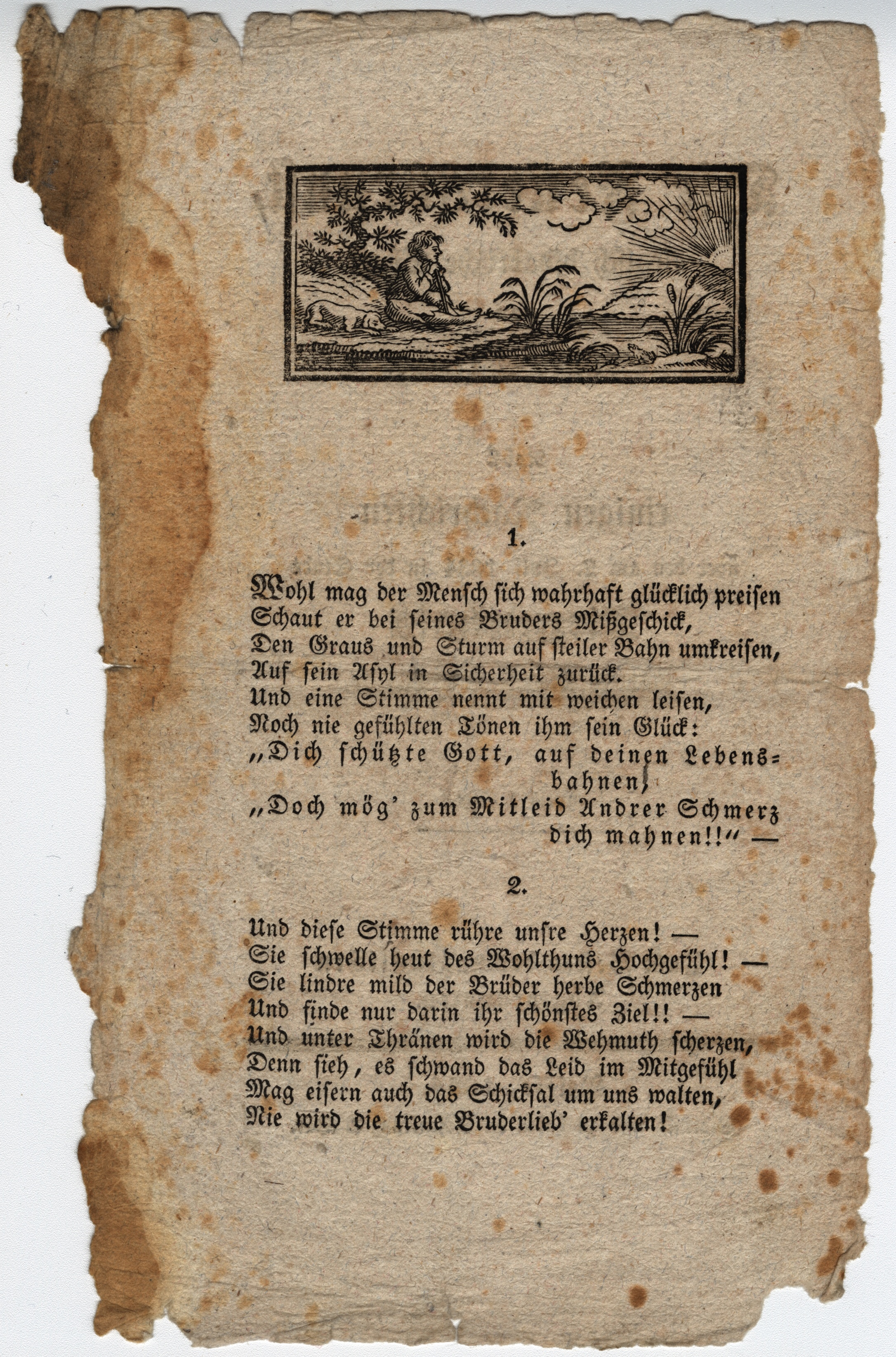 Náhledový obrázek Drobný tisk o požáru Glucholaz, 1834 - 2