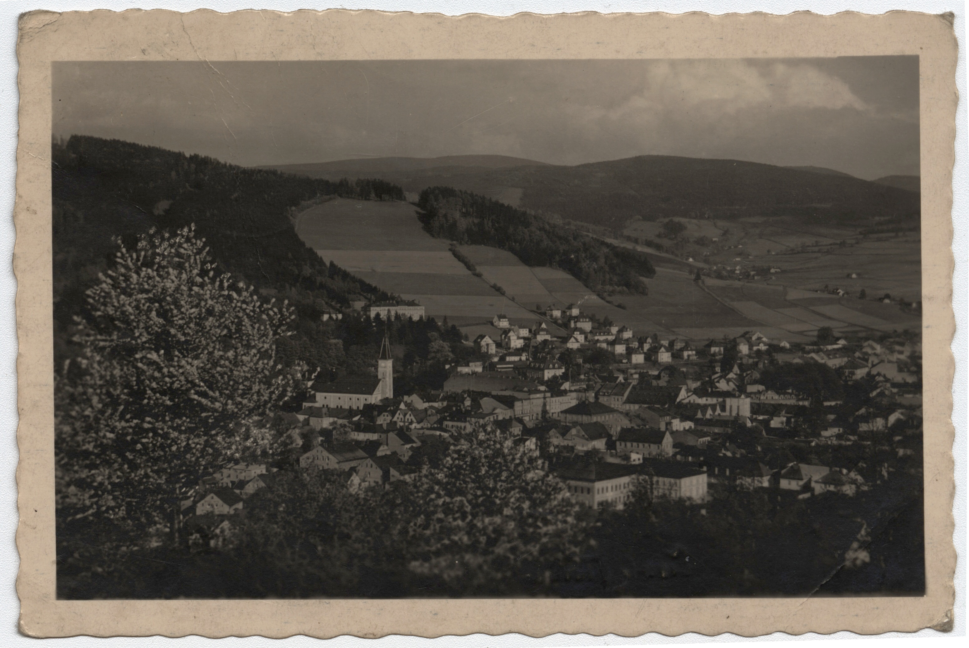Náhledový obrázek Pohled na Jeseník (poštovní dopisnice) - 1