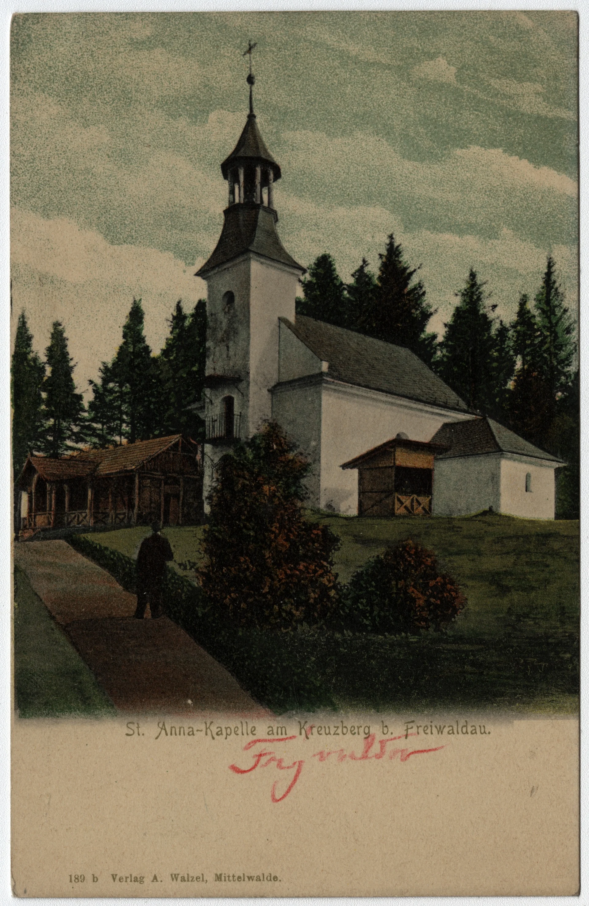 Náhledový obrázek předmětu Kaple Sv. Anny / St. Anna-Kapelle v Jeseníku (poštovní dopisnice)