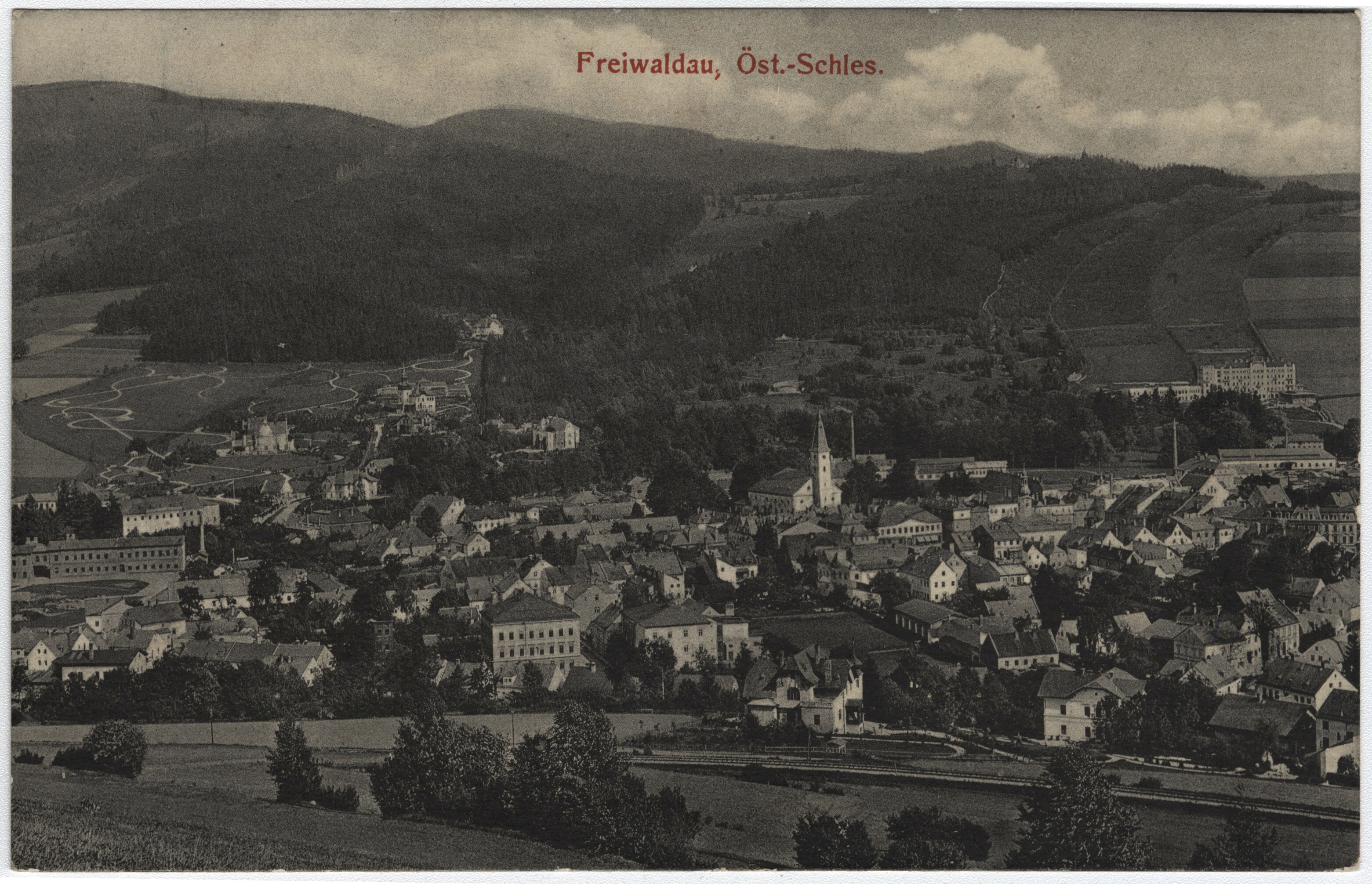 Náhledový obrázek Pohled na Jeseník (poštovní dopisnice) - 1