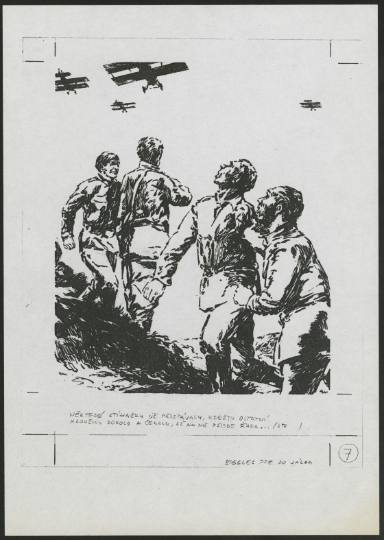 Náhledový obrázek Ilustrace - Biggles jde do války - 1