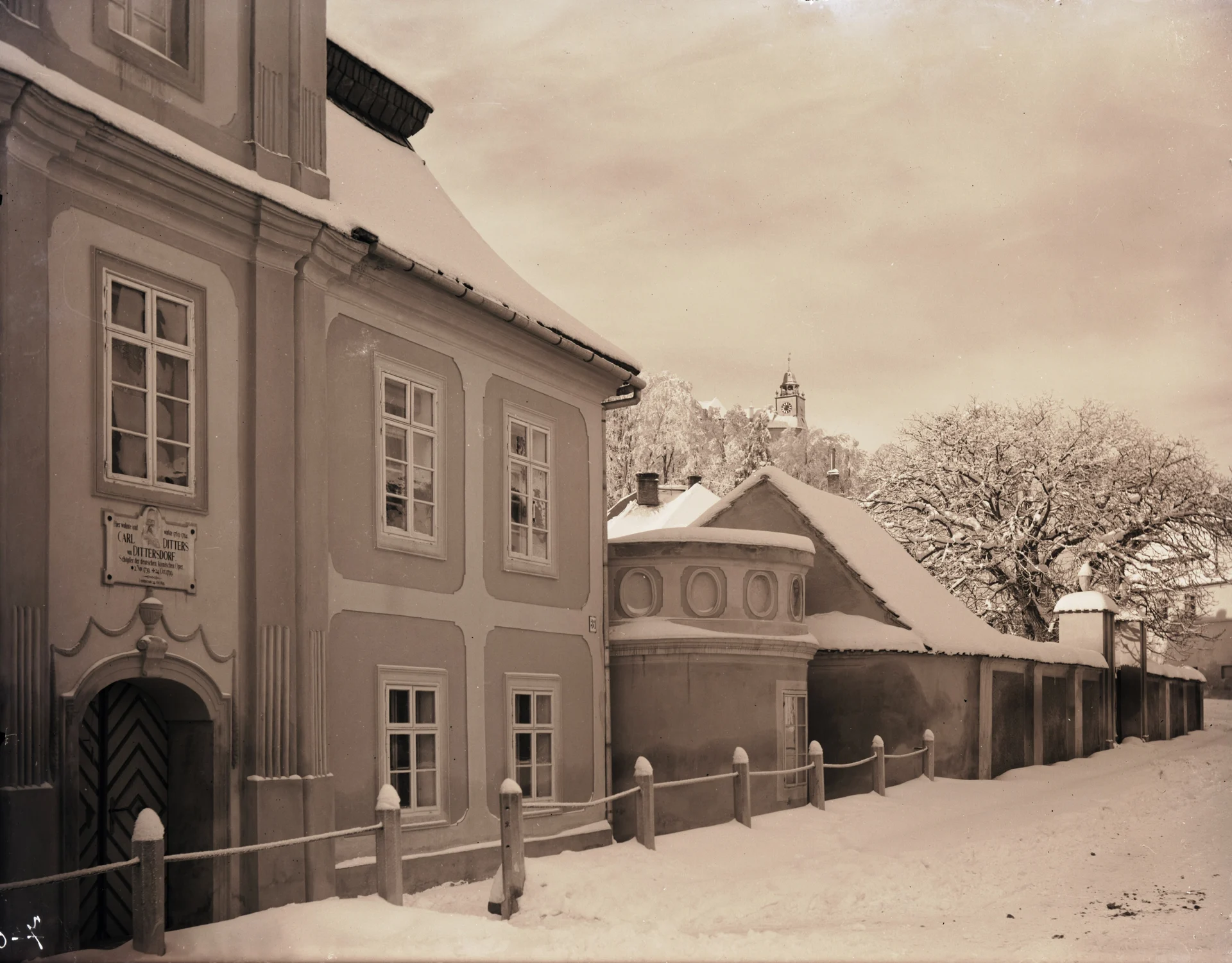 Náhledový obrázek předmětu Dittersův dům v Javorníku (skleněný negativ)