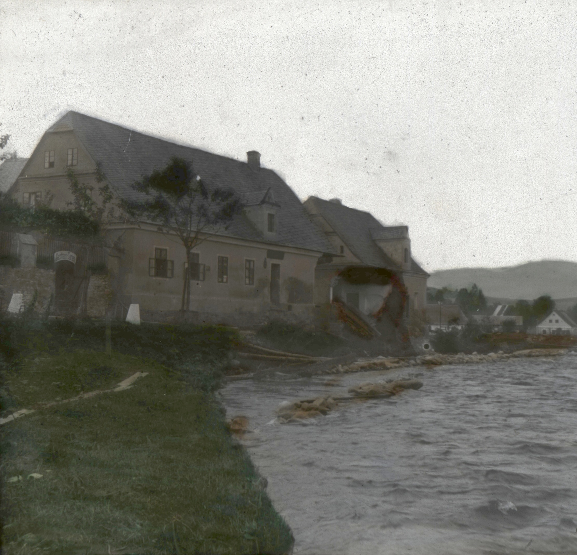 Náhledový obrázek Povodeň r. 1903: Adolfovice (skleněný stereodiapozitiv) - 2