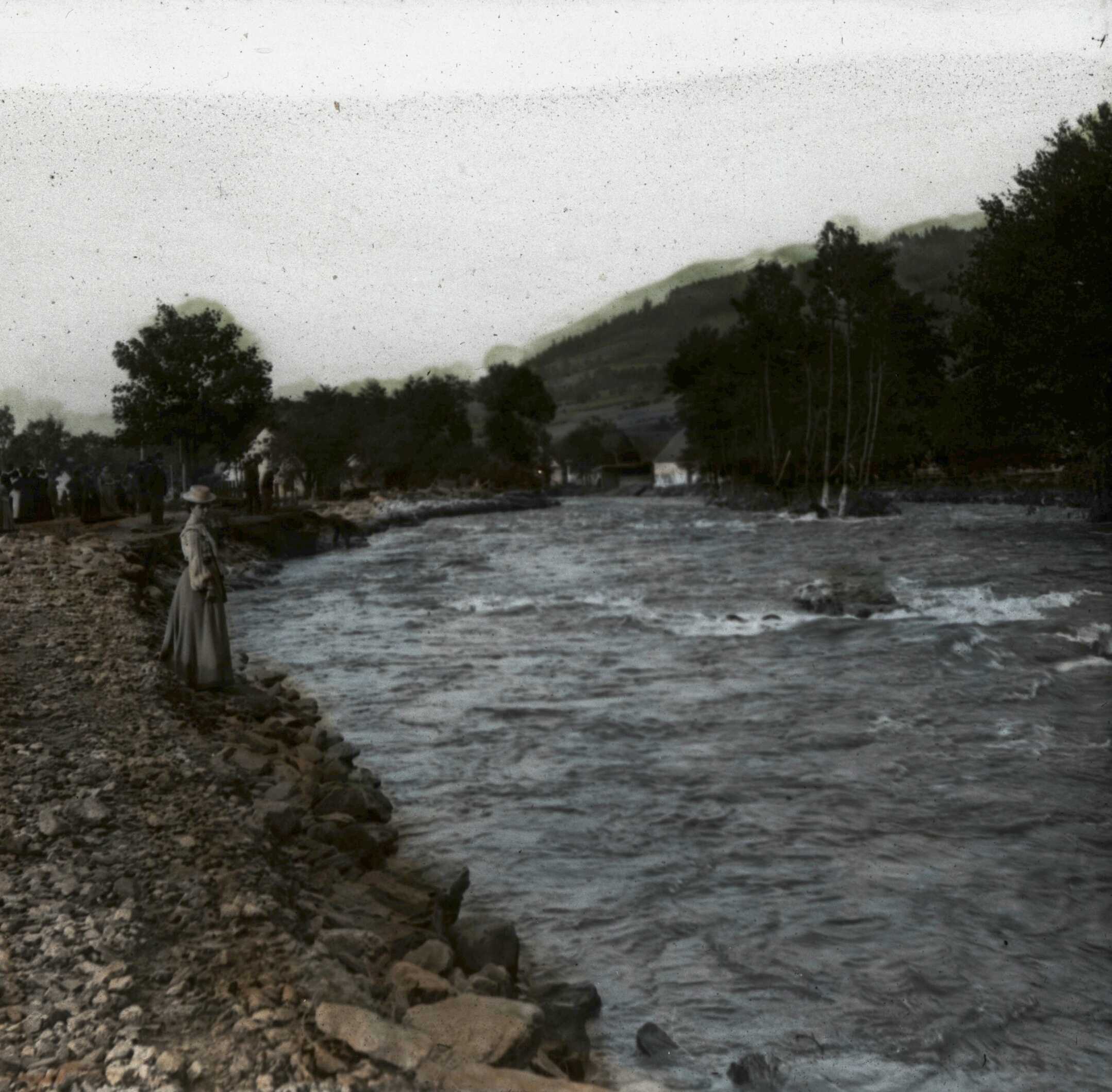 Náhledový obrázek Povodeň r. 1903: Česká Ves (skleněný stereodiapozitiv) - 1
