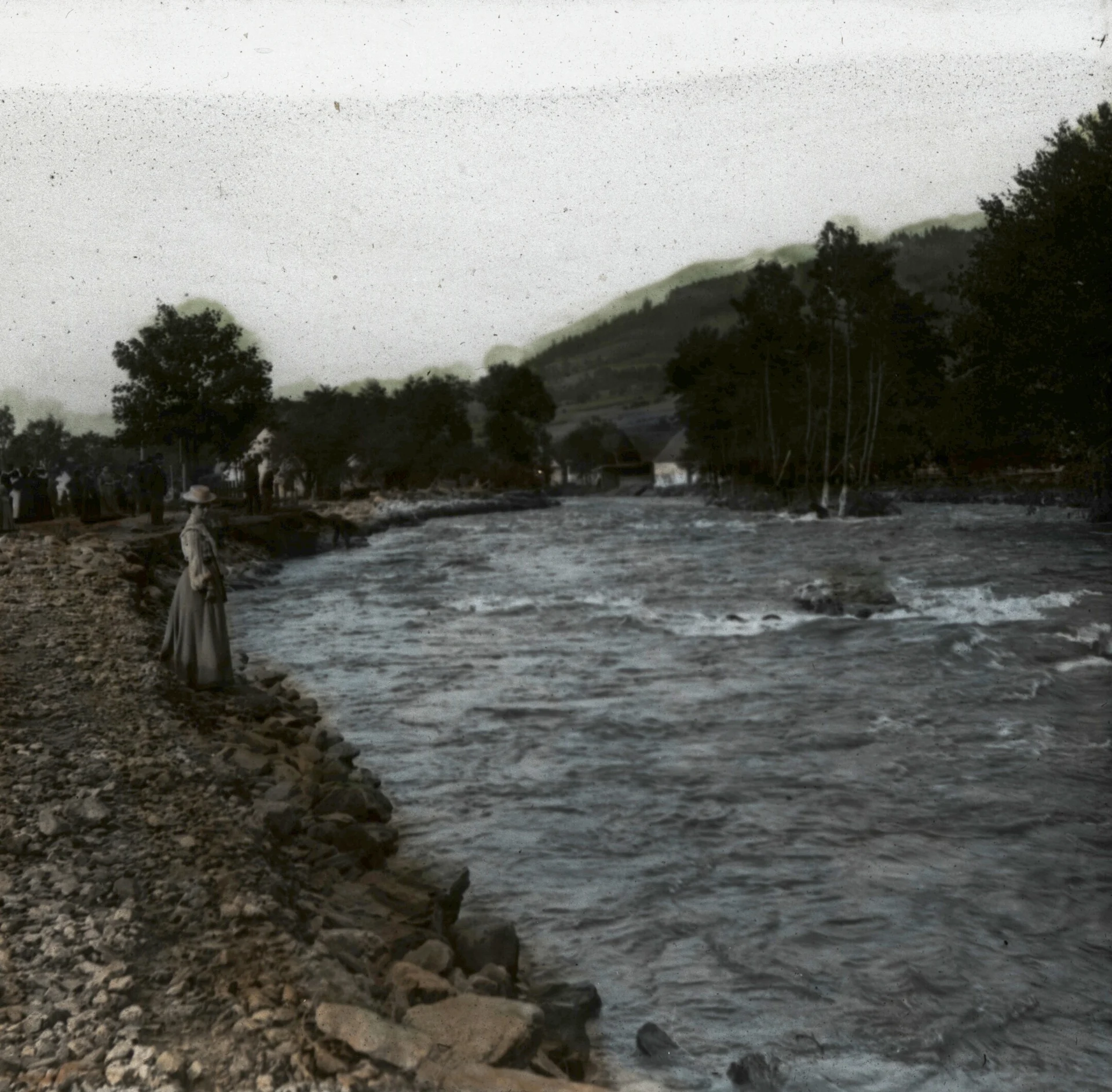 Náhledový obrázek předmětu Povodeň r. 1903: Česká Ves (skleněný stereodiapozitiv)