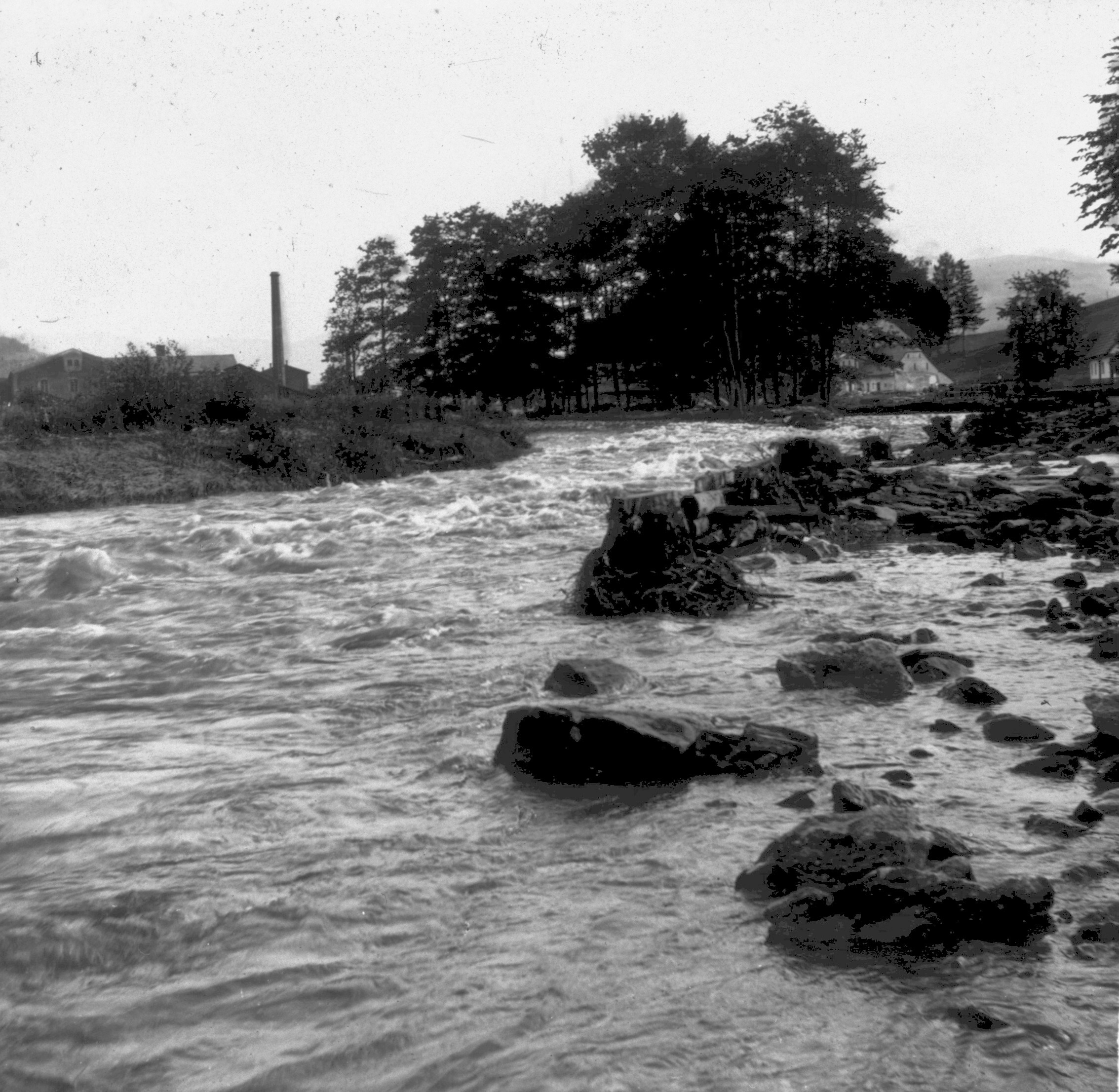 Náhledový obrázek Povodeň r. 1903: Jesenicko (skleněný stereodiapozitiv) - 1