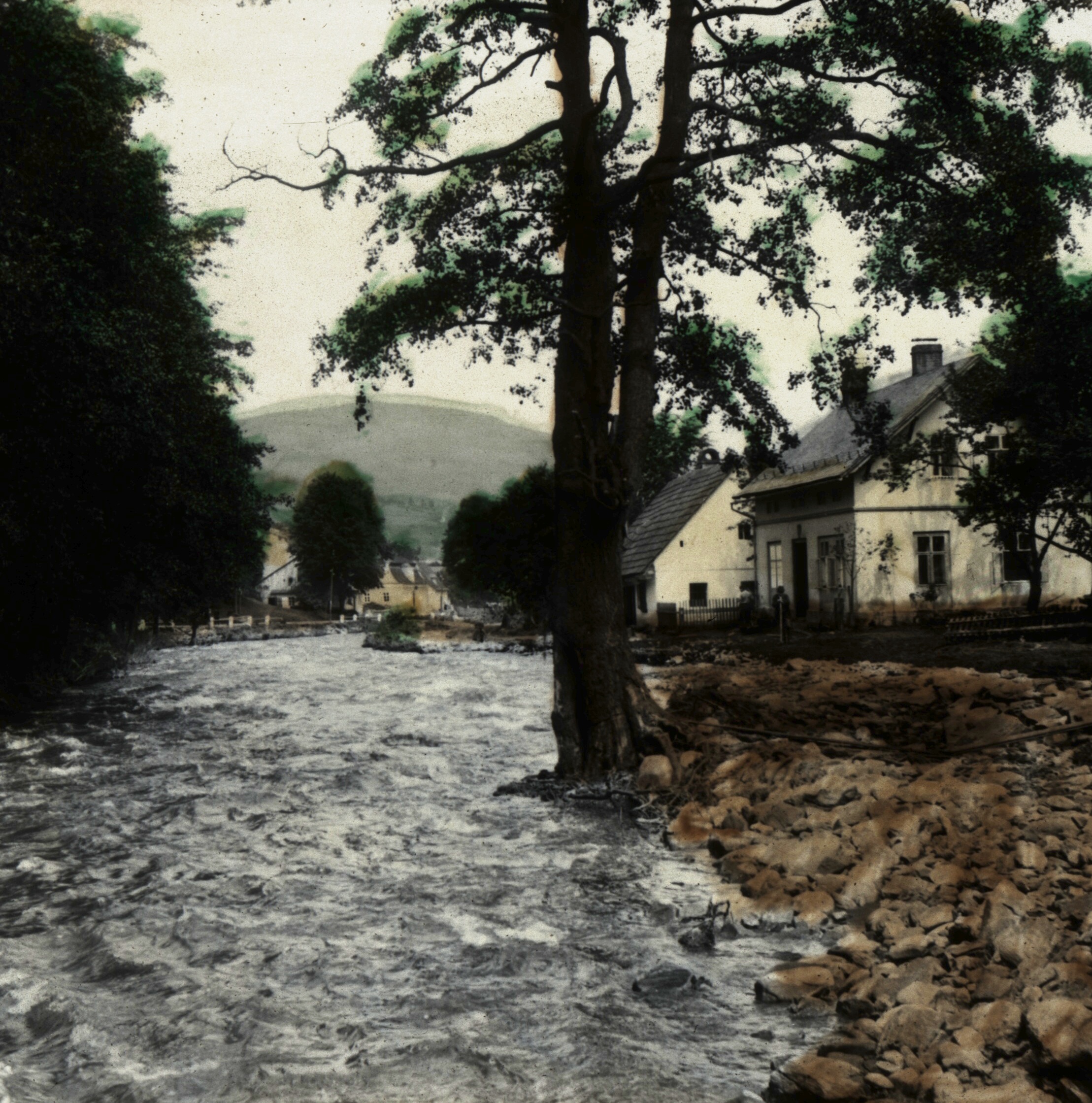 Náhledový obrázek Povodeň r. 1903: Jesenicko (skleněný stereodiapozitiv) - 2