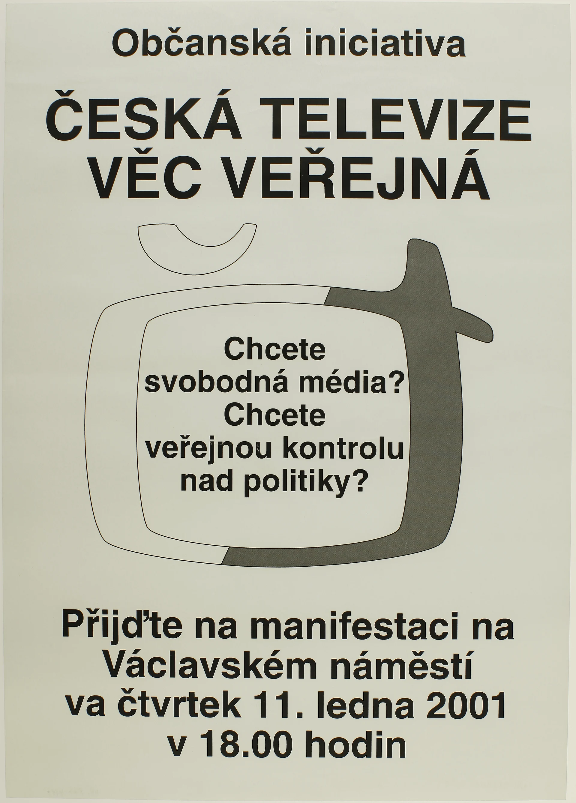 Náhledový obrázek předmětu Plakát iniciativy Čt Věc veřejná