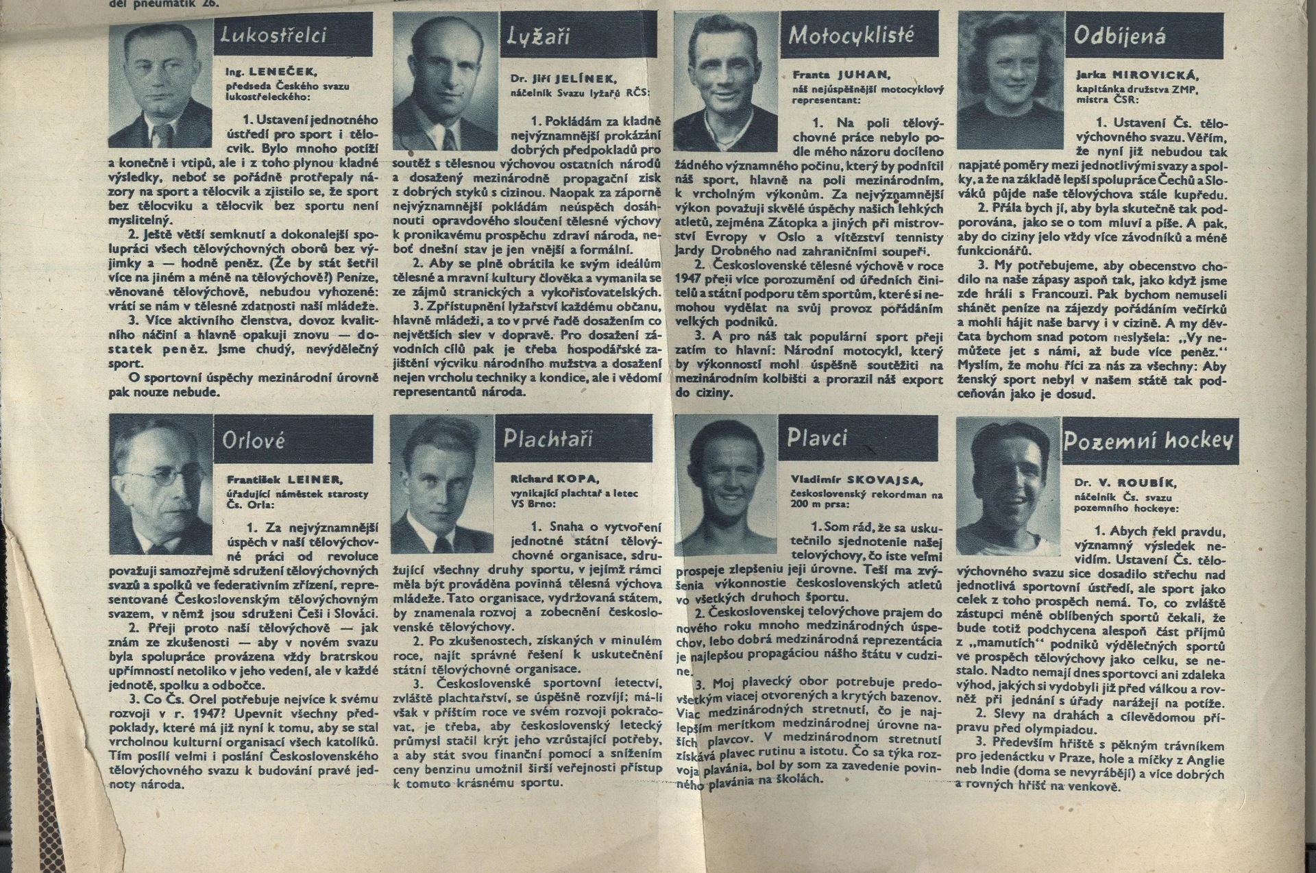 Náhledový obrázek předmětu Co přát tělesné výchově do roku 1947