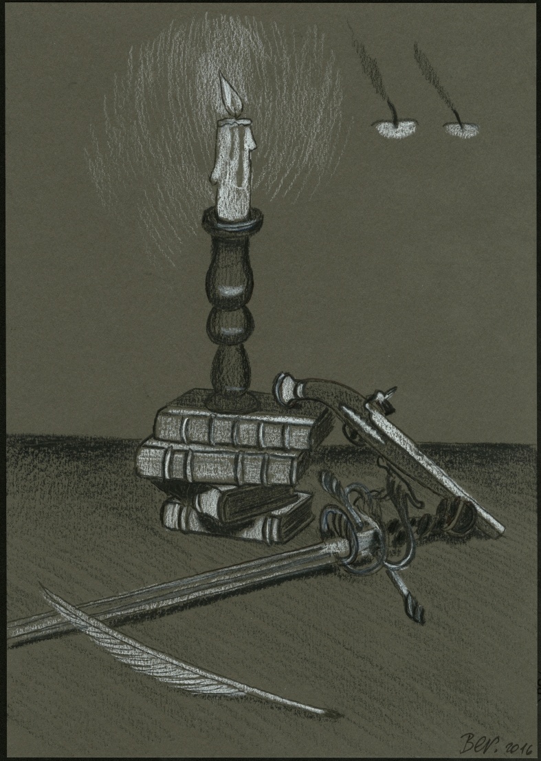 Náhledový obrázek Ilustrace pro frontispis - Železná koruna - 1