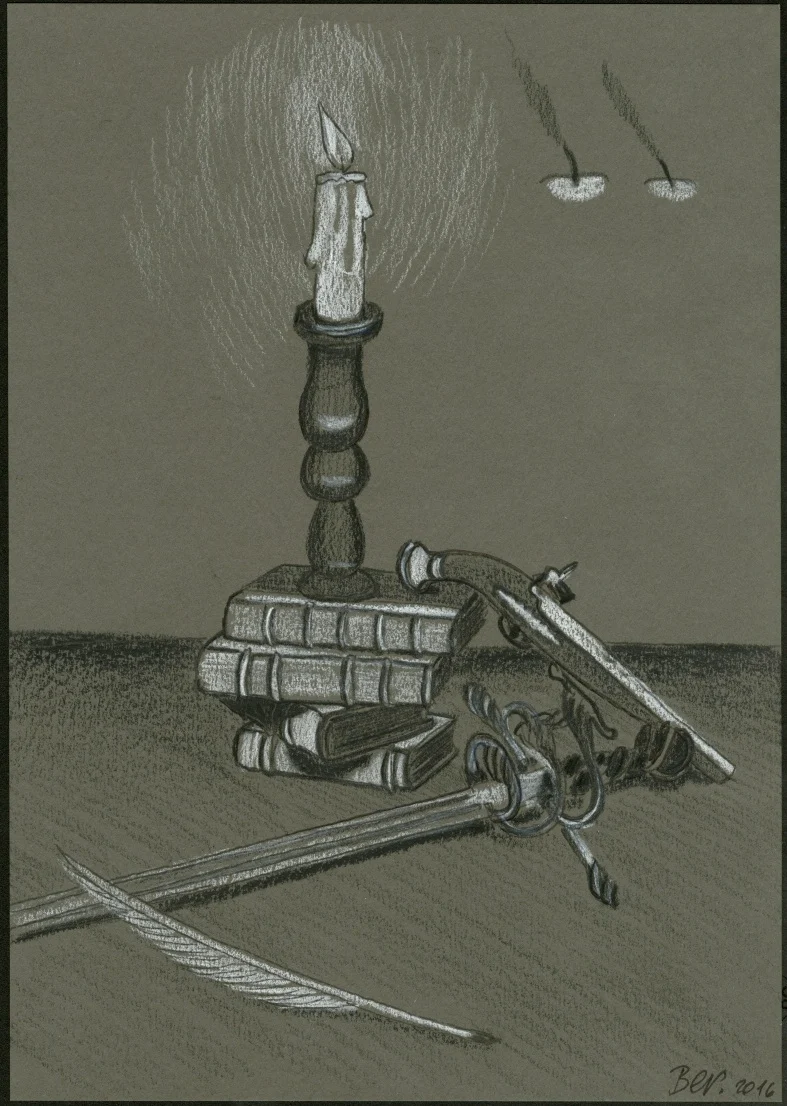 Náhledový obrázek předmětu Ilustrace pro frontispis - Železná koruna
