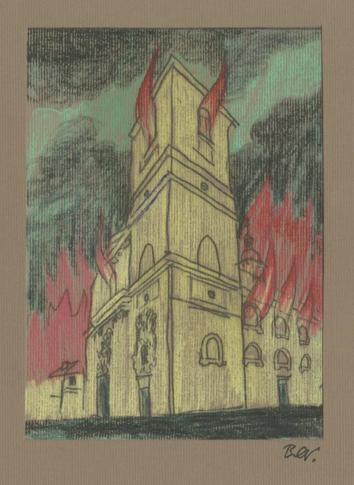Náhledový obrázek předmětu Ilustrace pro obálku - Ohnivá mise