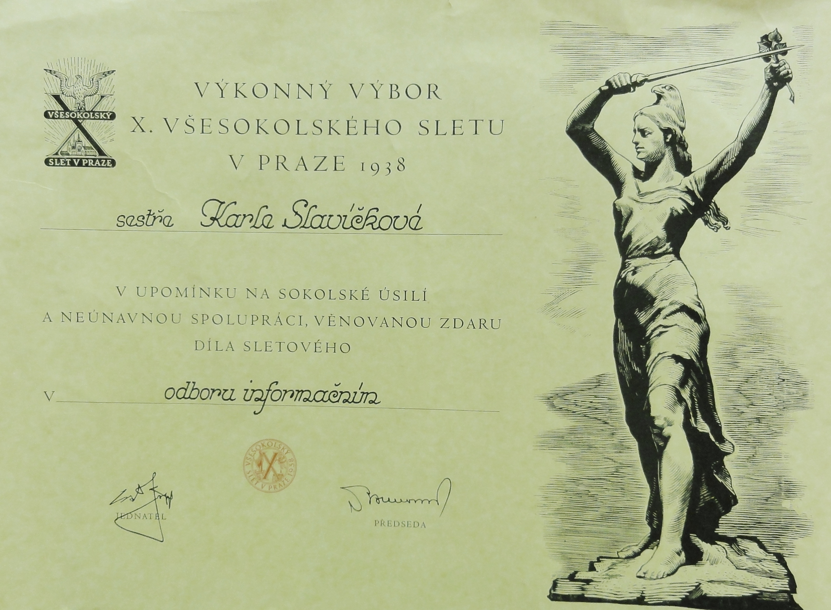 Náhledový obrázek Výkonný výbor X. všesokolského sletu v upomínku - 1