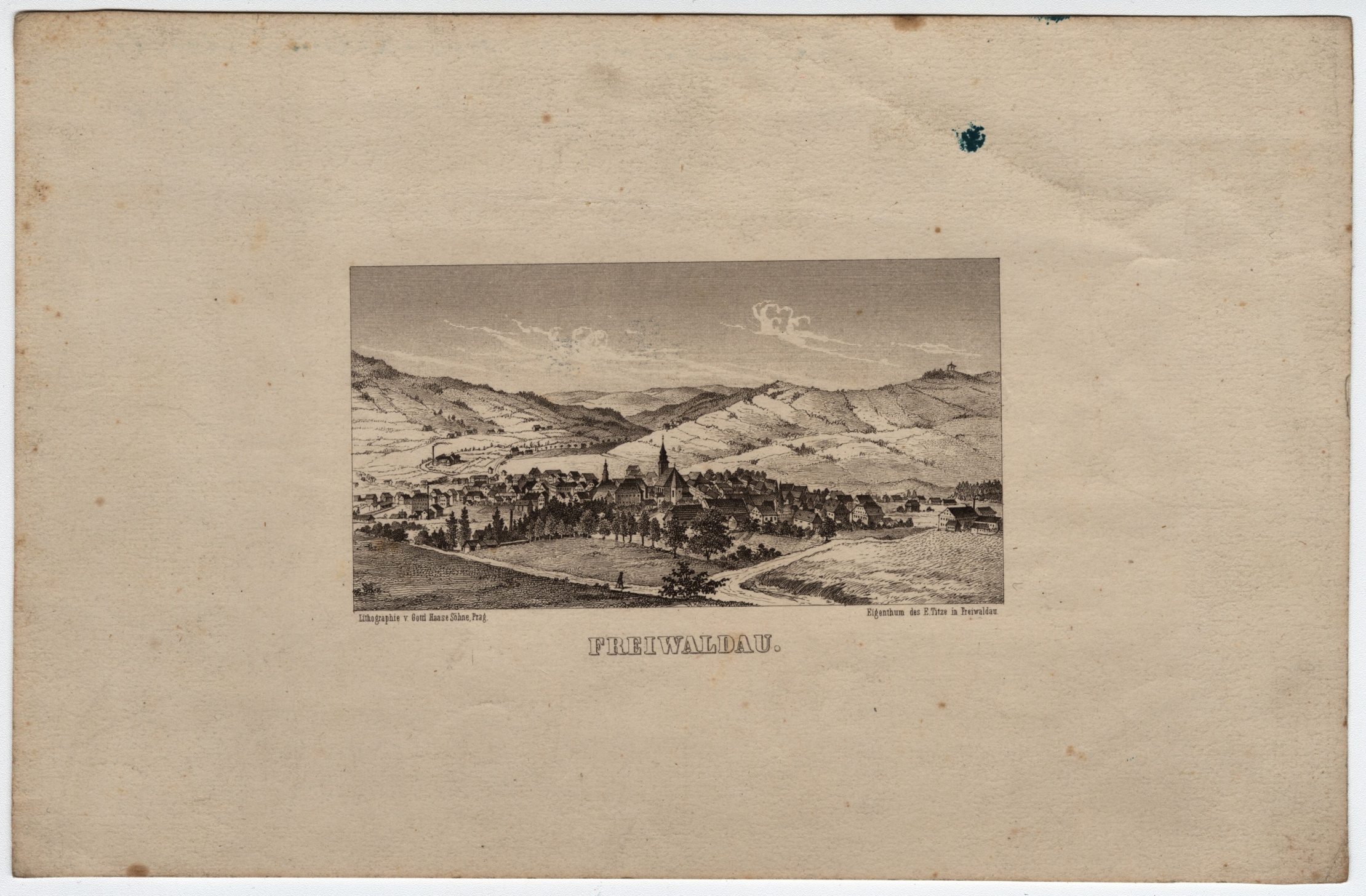 Náhledový obrázek Jeseník (litografie) - 1