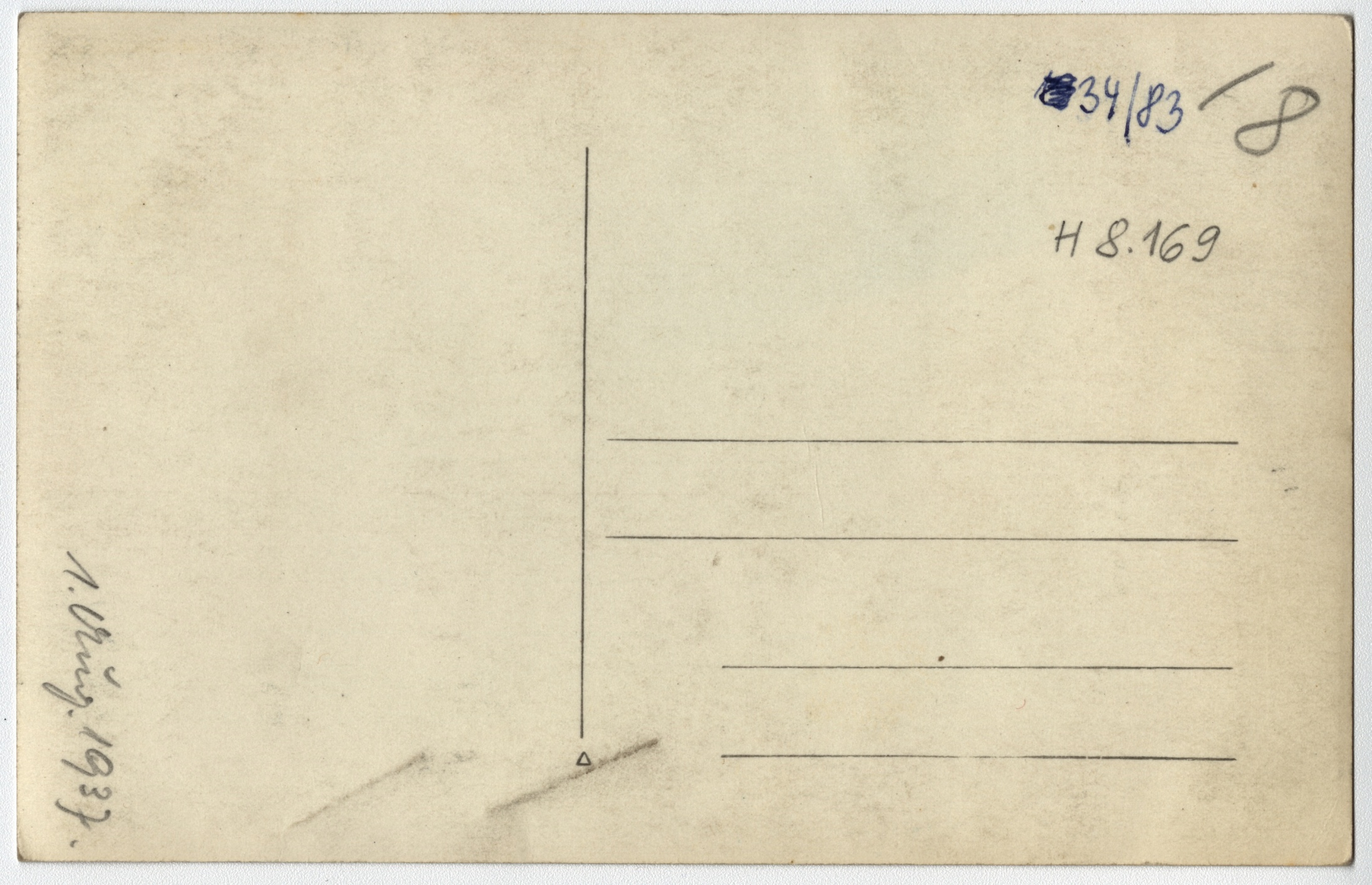 Náhledový obrázek Průvod r. 1937 na jesenickém náměstí (poštovní dopisnice) - 2
