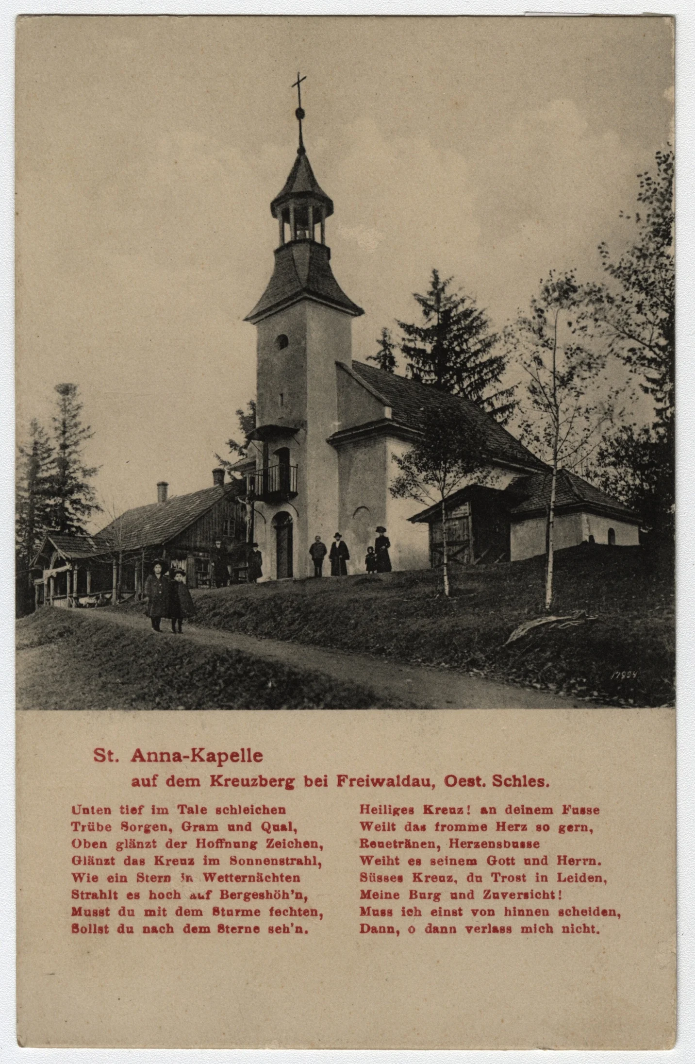 Náhledový obrázek předmětu Kaple sv. Anny nad Jeseníkem (poštovní dopisnice)