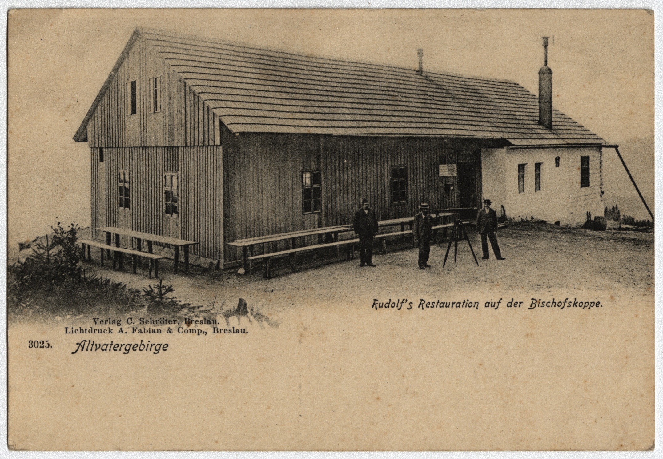 Náhledový obrázek Rudolfova restaurace na Biskupské kupě (poštovní dopisnice) - 1