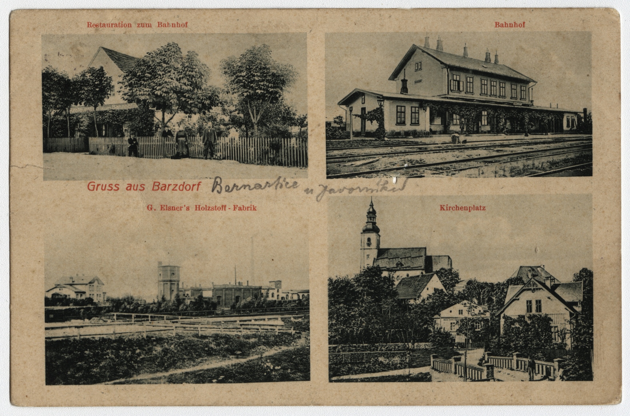 Náhledový obrázek Bernartice (poštovní dopisnice) - 1