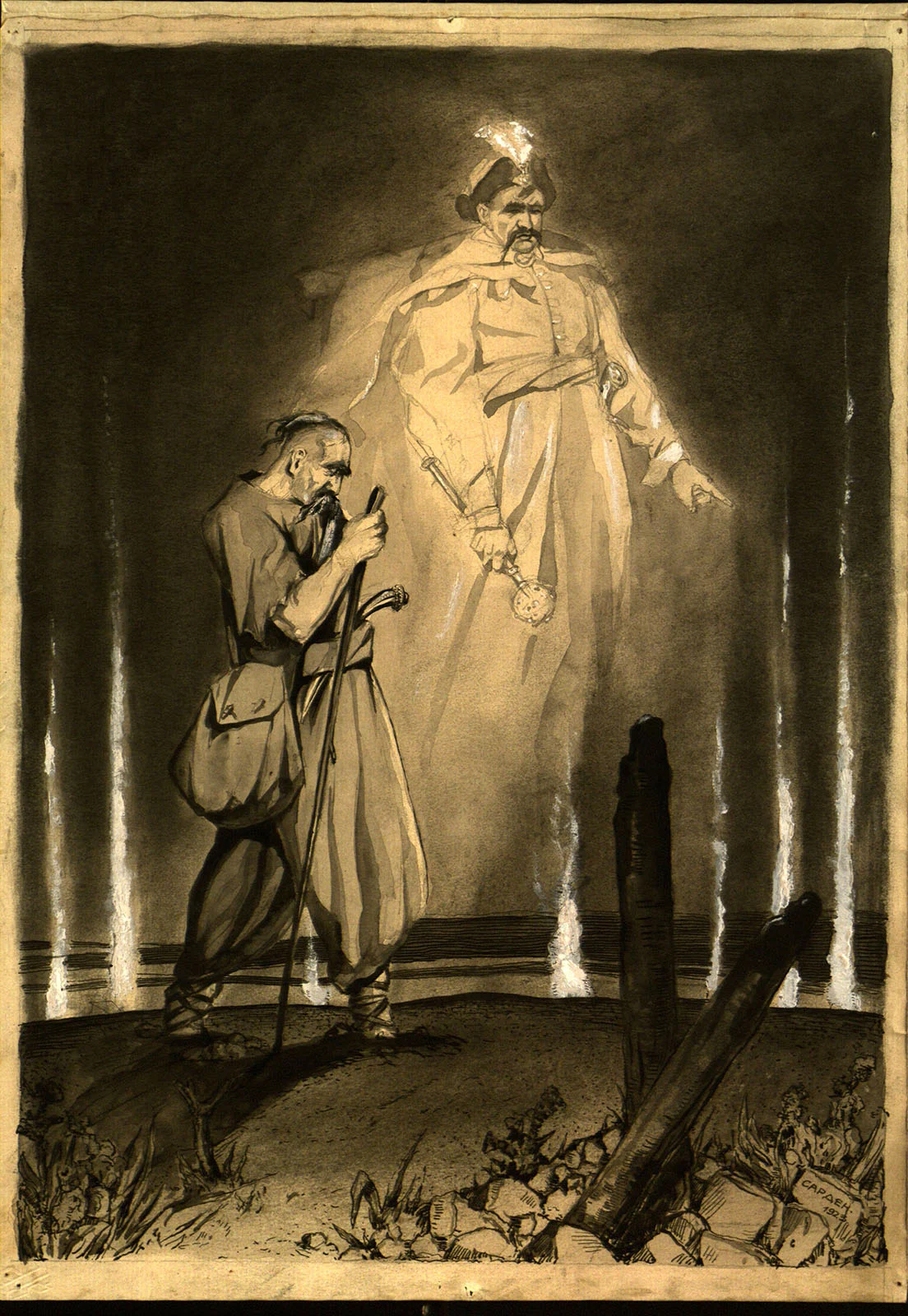 Náhledový obrázek předmětu Marko Prokletý (ilustrace k básni Vasyla Pačovského "Marko Prokletý")