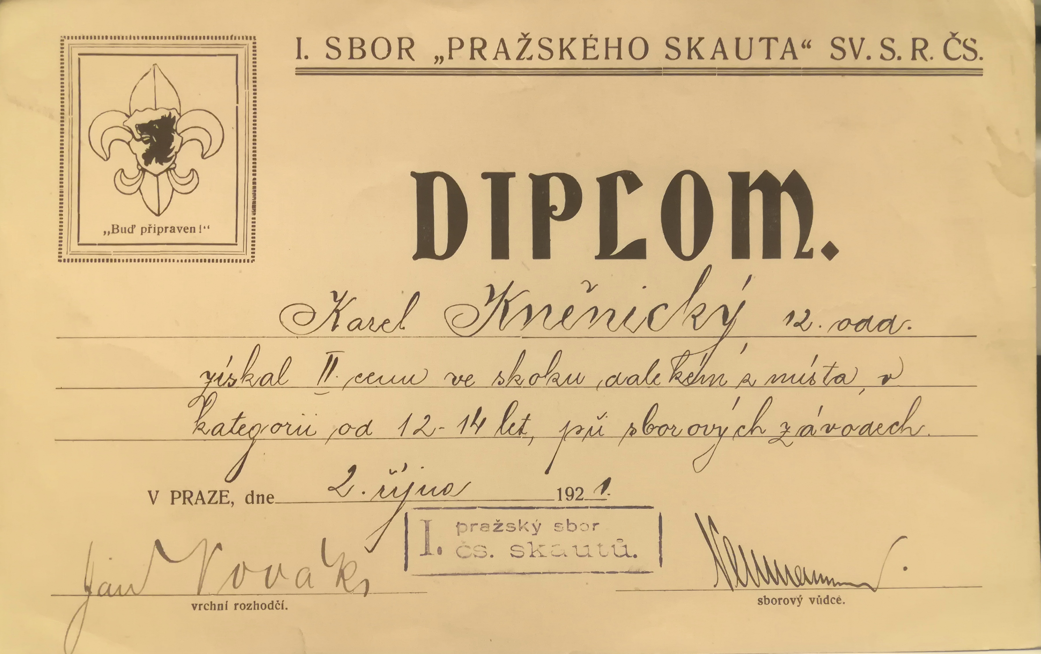 Náhledový obrázek První sbor pražského skauta. - 1
