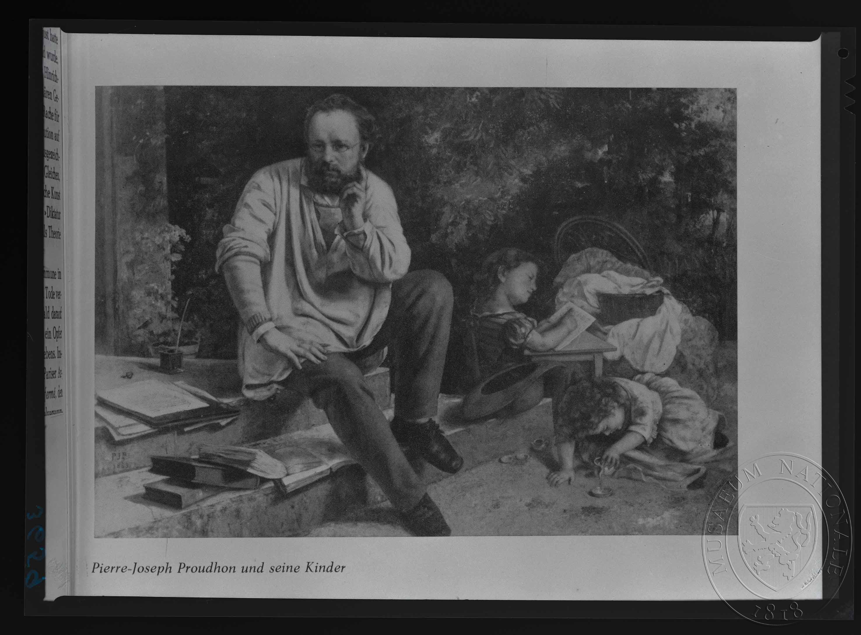 Náhledový obrázek Fotografie, Pierre-Joseph Proudhon se svými dětmi - 1