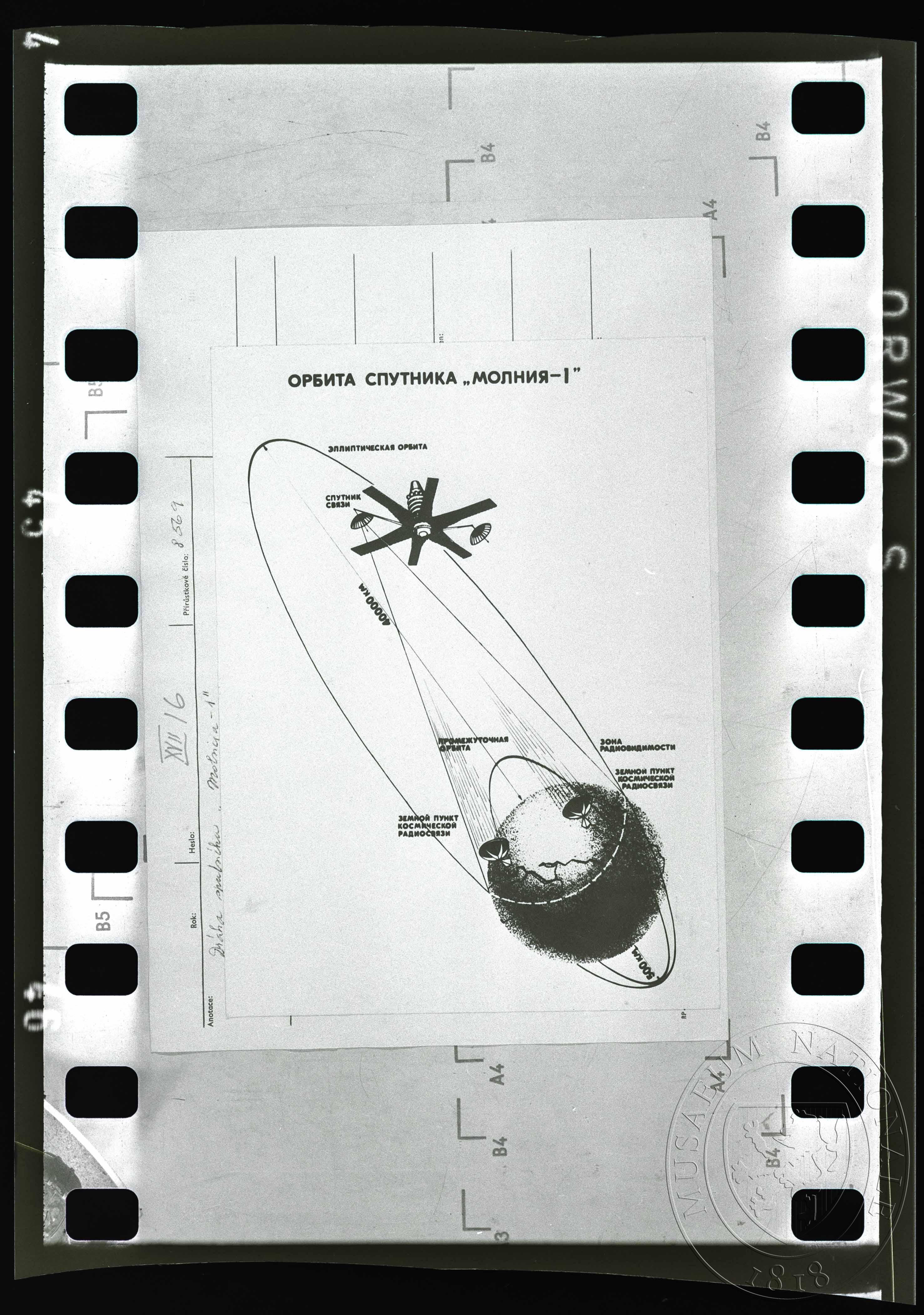 Náhledový obrázek Fotografie, dráha sputniku - 1
