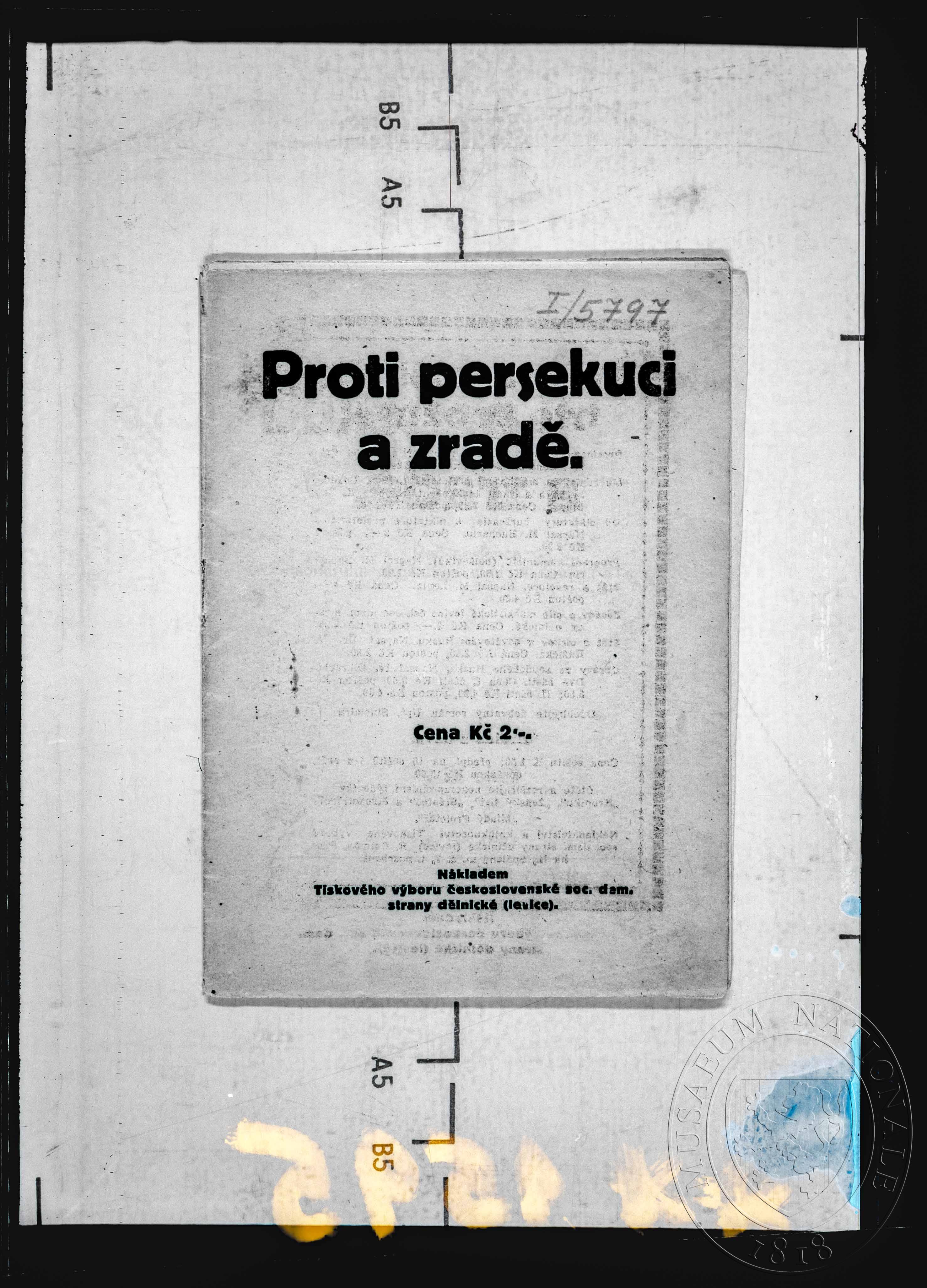 Náhledový obrázek Publikace, Proti persekuci a zradě - 1