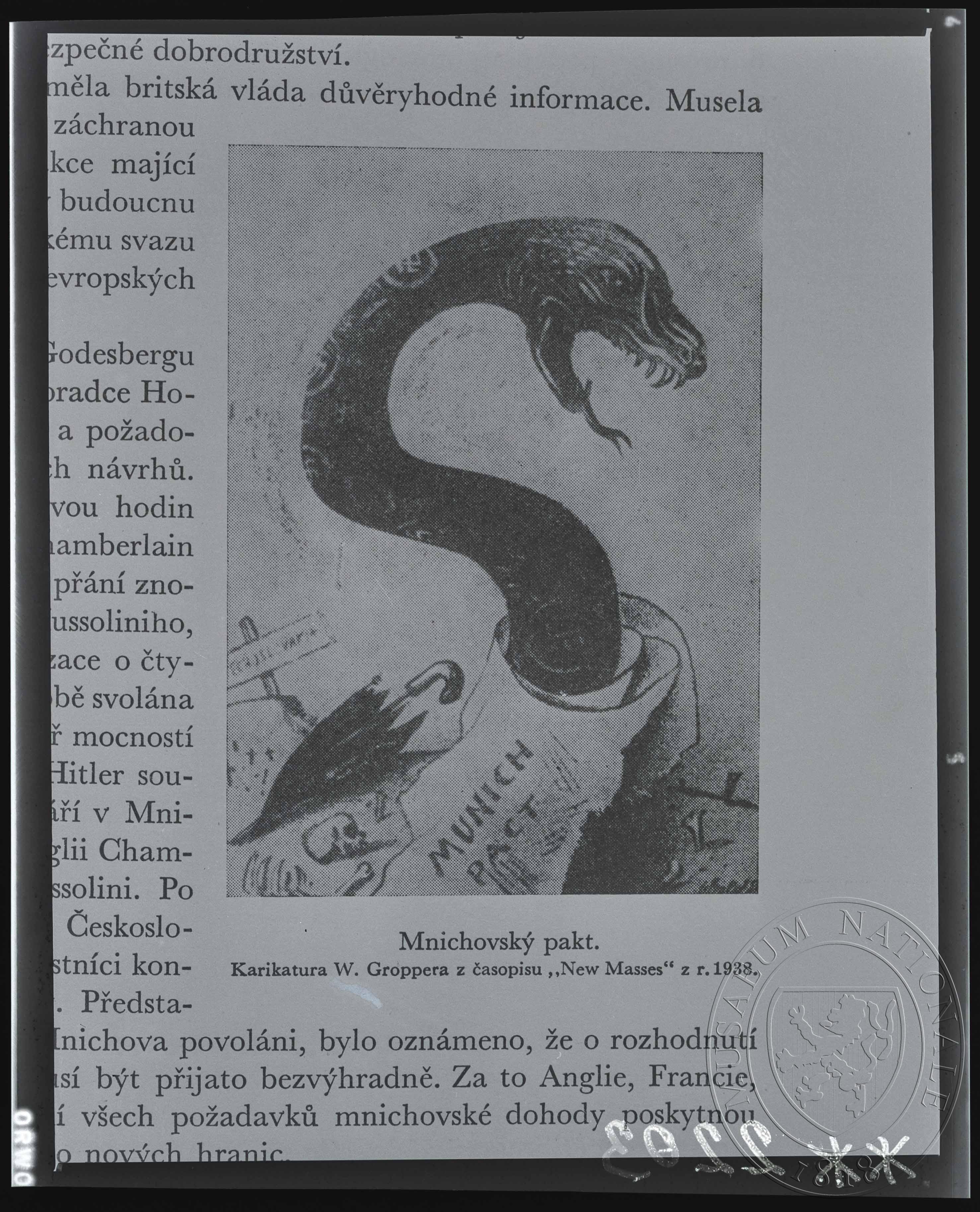 Náhledový obrázek Karikatura, Mnichovský pakt - 1