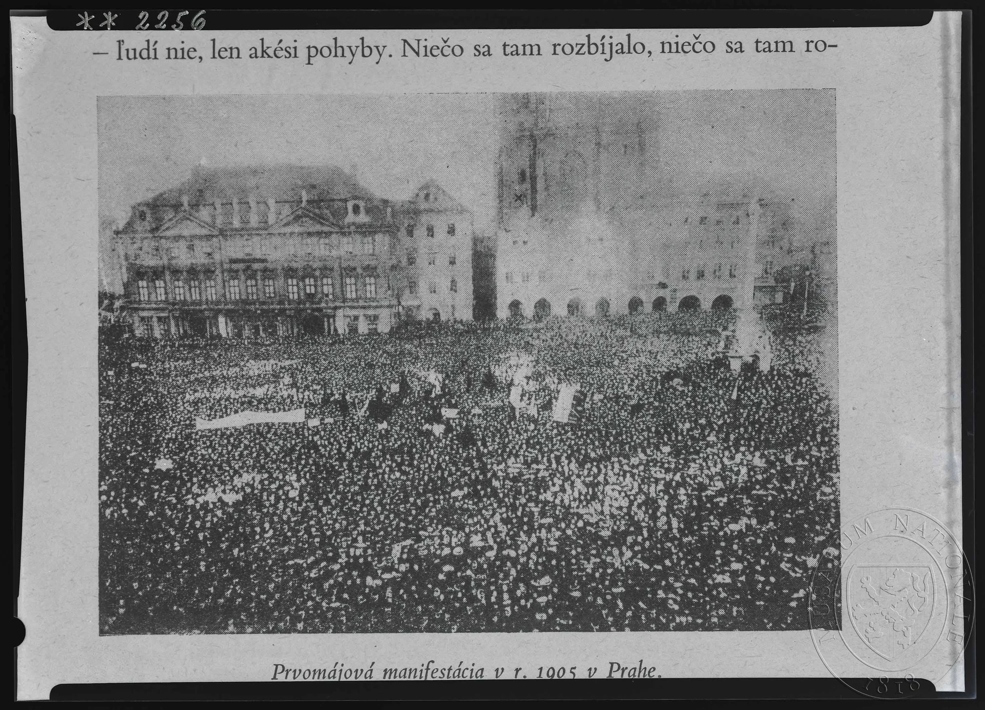 Obrázek Fotografie, prvomájová manifestace