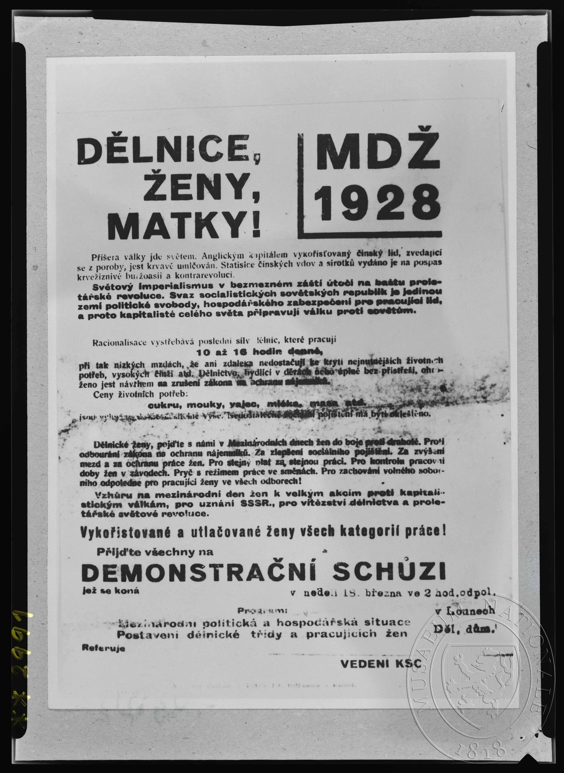 Obrázek Leták k MDŽ