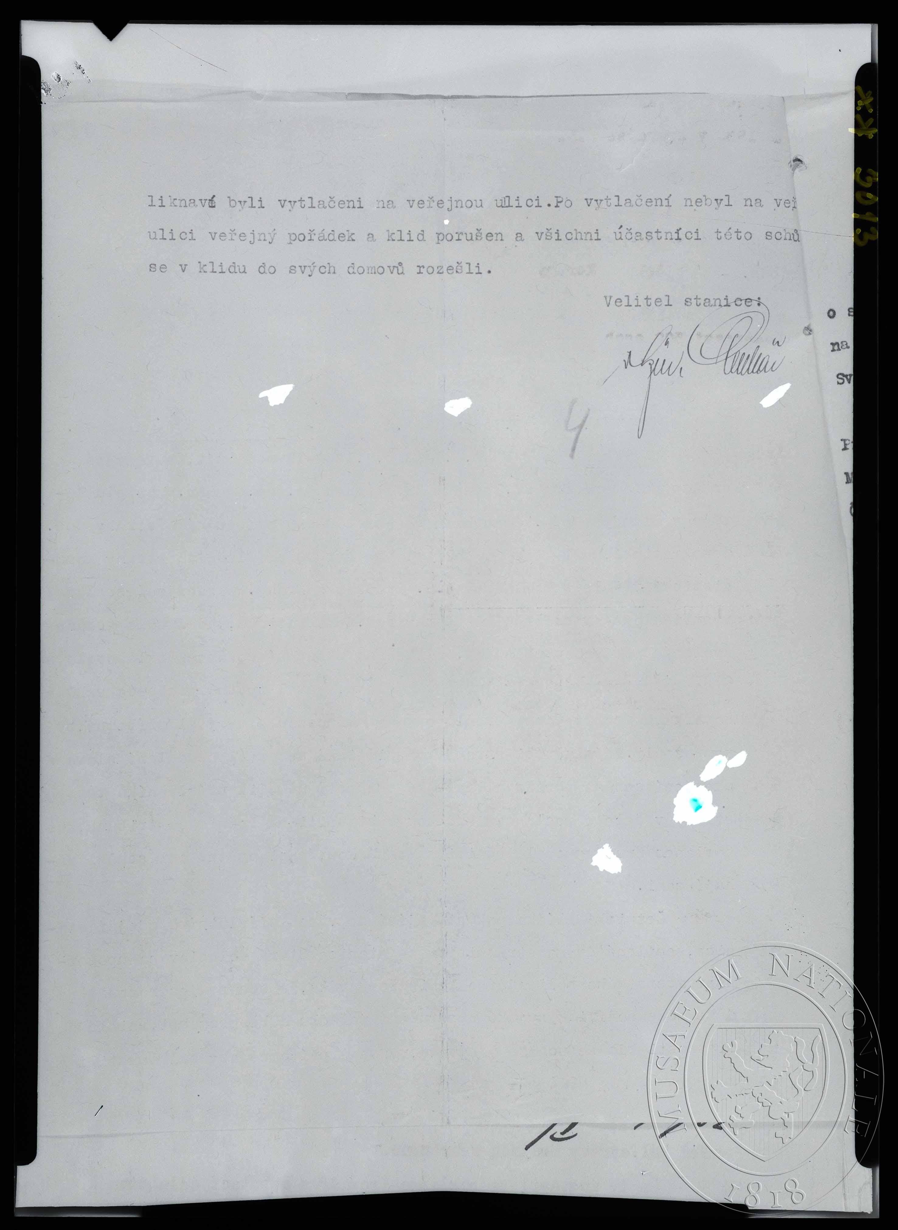 Náhledový obrázek Zpráva Okresnímu úřadu v Brandýse nad Labem - 1