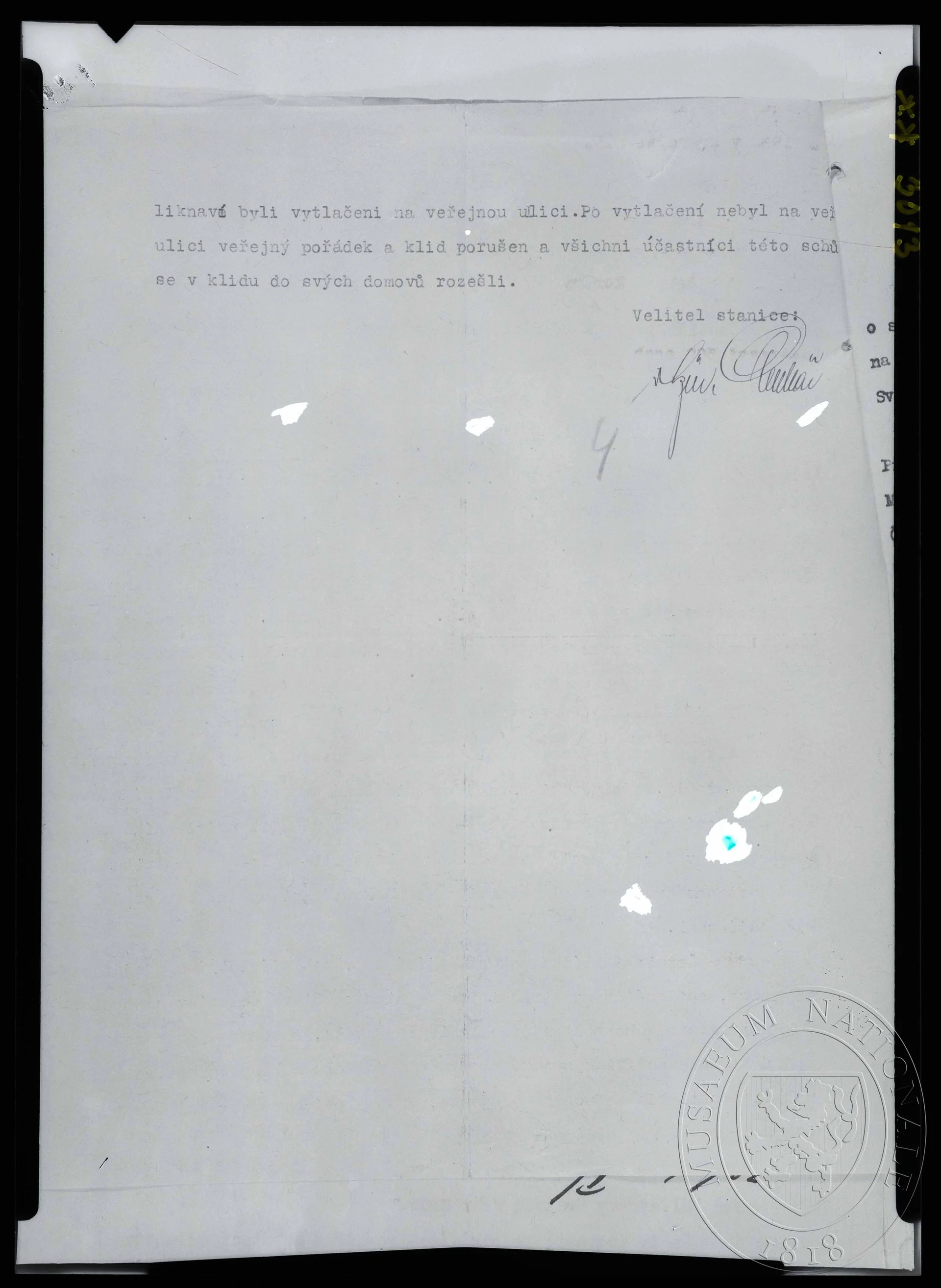 Obrázek Zpráva Okresnímu úřadu v Brandýse nad Labem