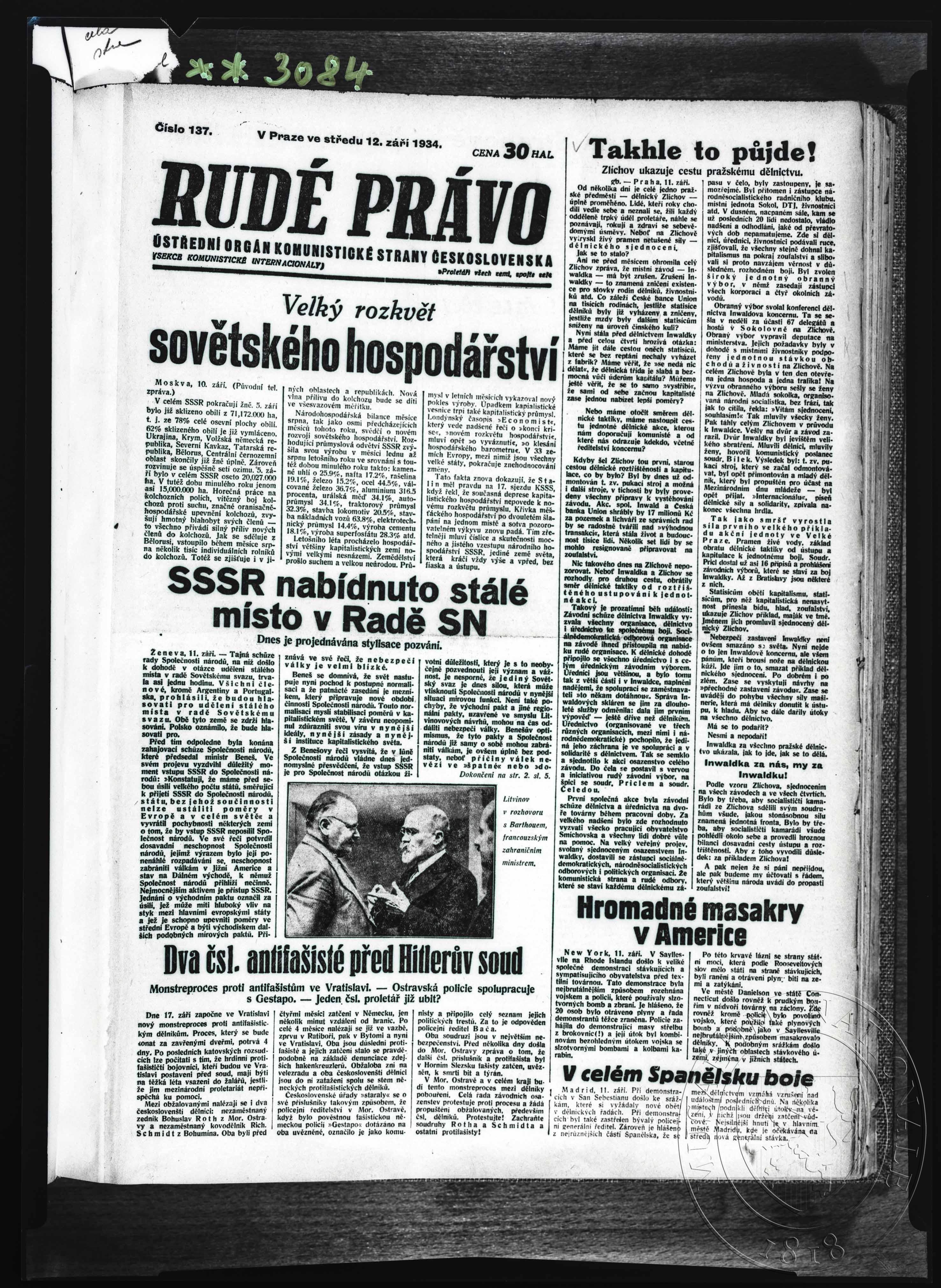 Náhledový obrázek Periodikum, Rudé právo - 1