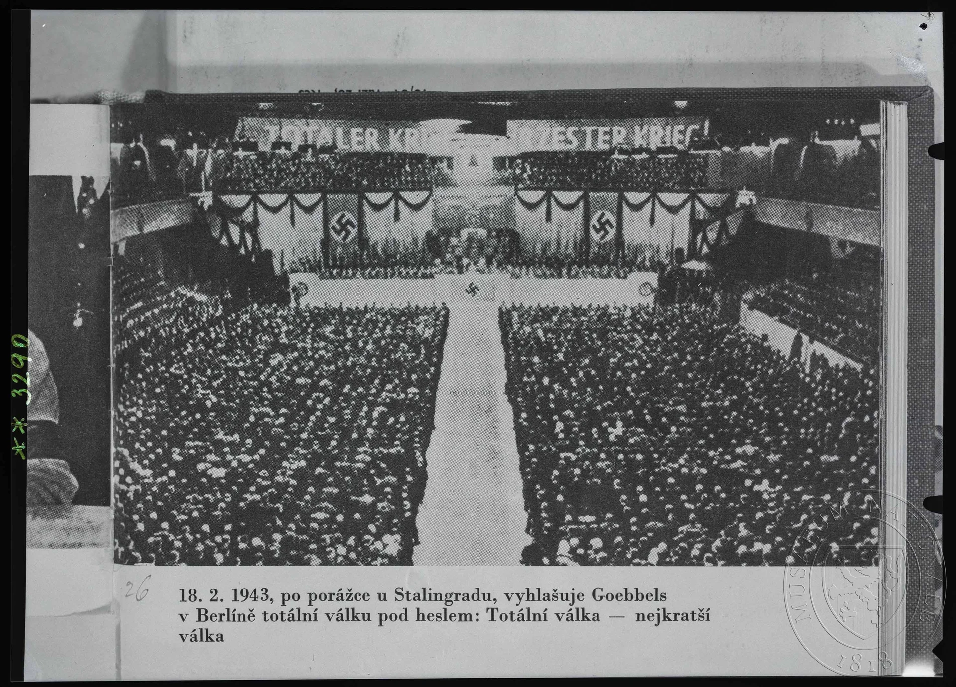 Obrázek Fotografie, Goebbels vyhlašuje totální válku