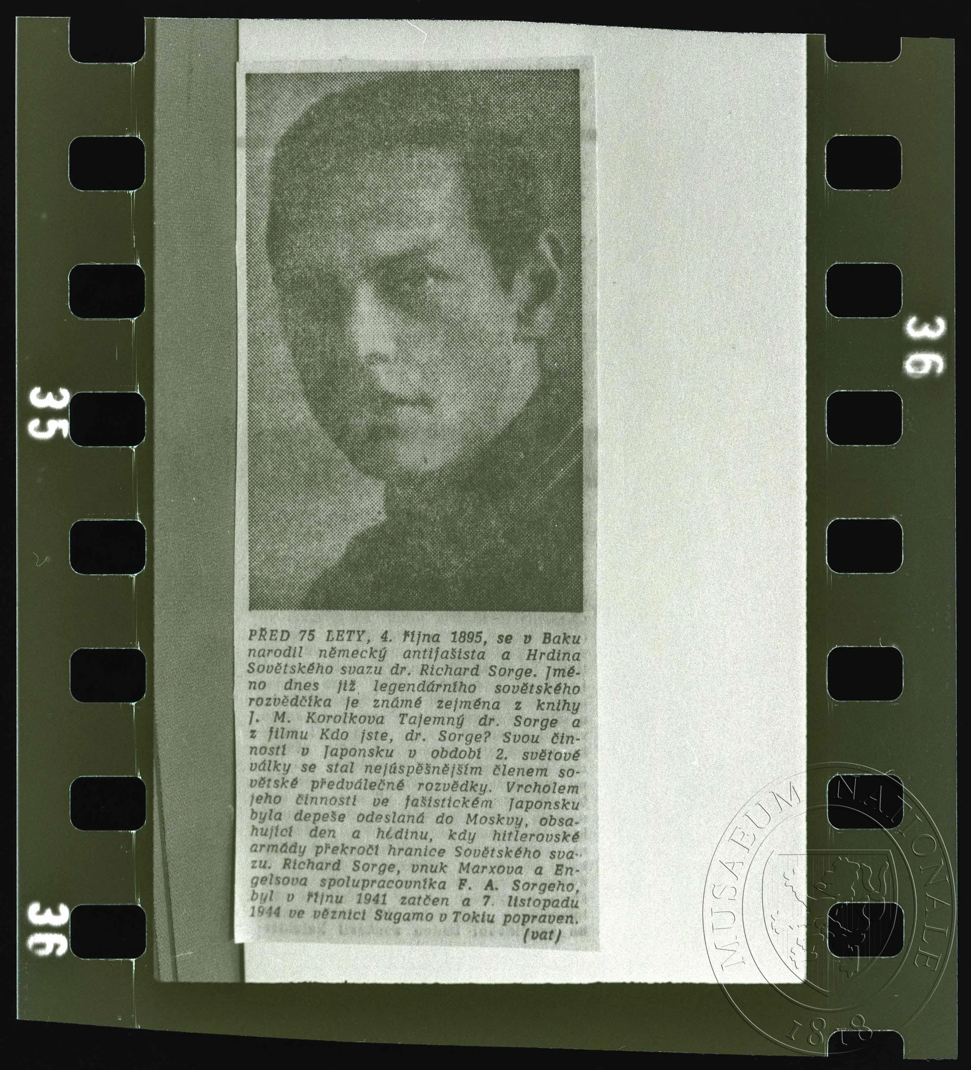 Obrázek Fotografie, článek a fotografie dr. Richarda Sorge