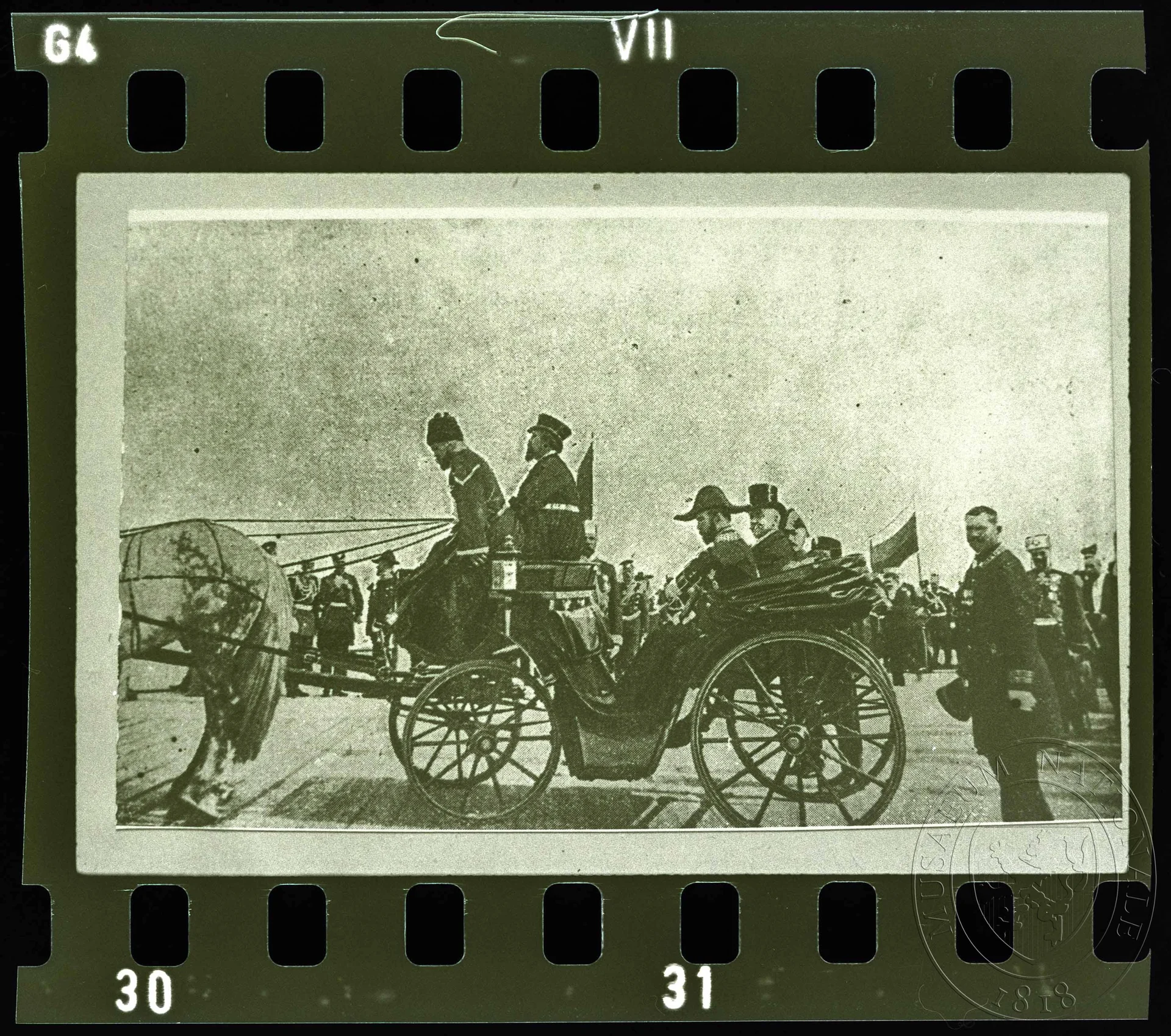 Obrázek Fotografie, kočár s důstojníky