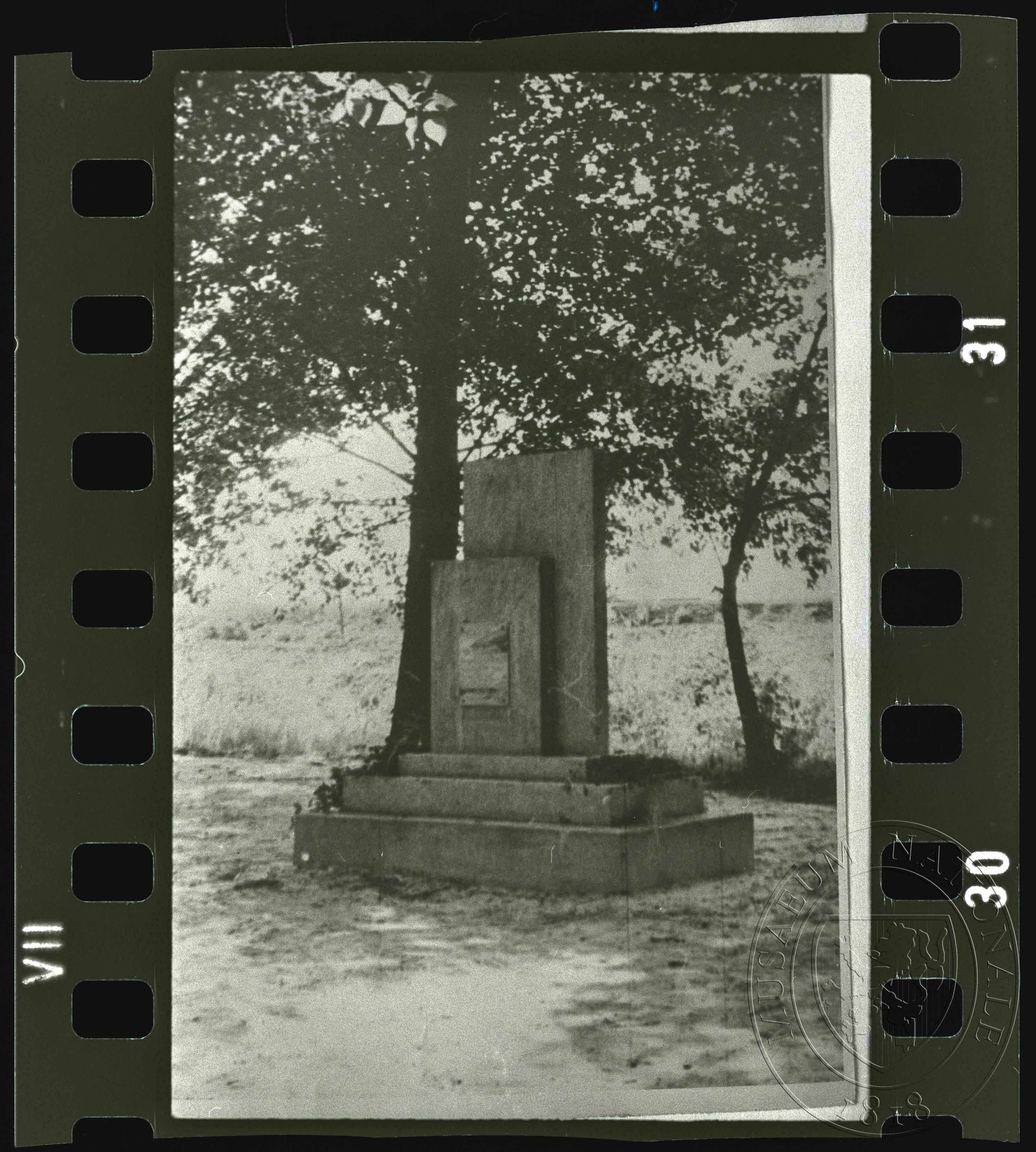 Náhledový obrázek Fotografie, památník pod stromem - 1