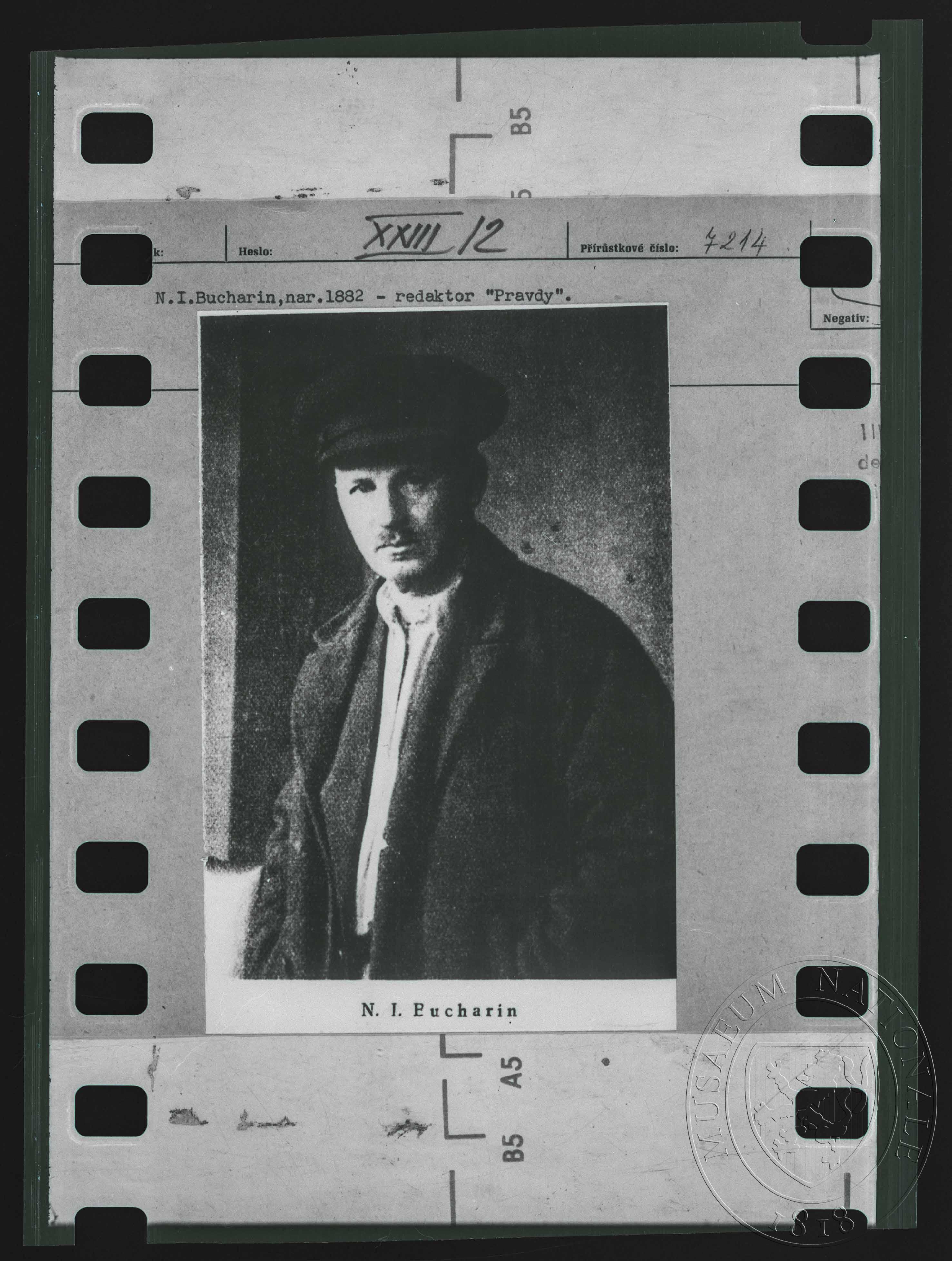 Náhledový obrázek Fotografie, redaktor N. I. Bucharin - 1