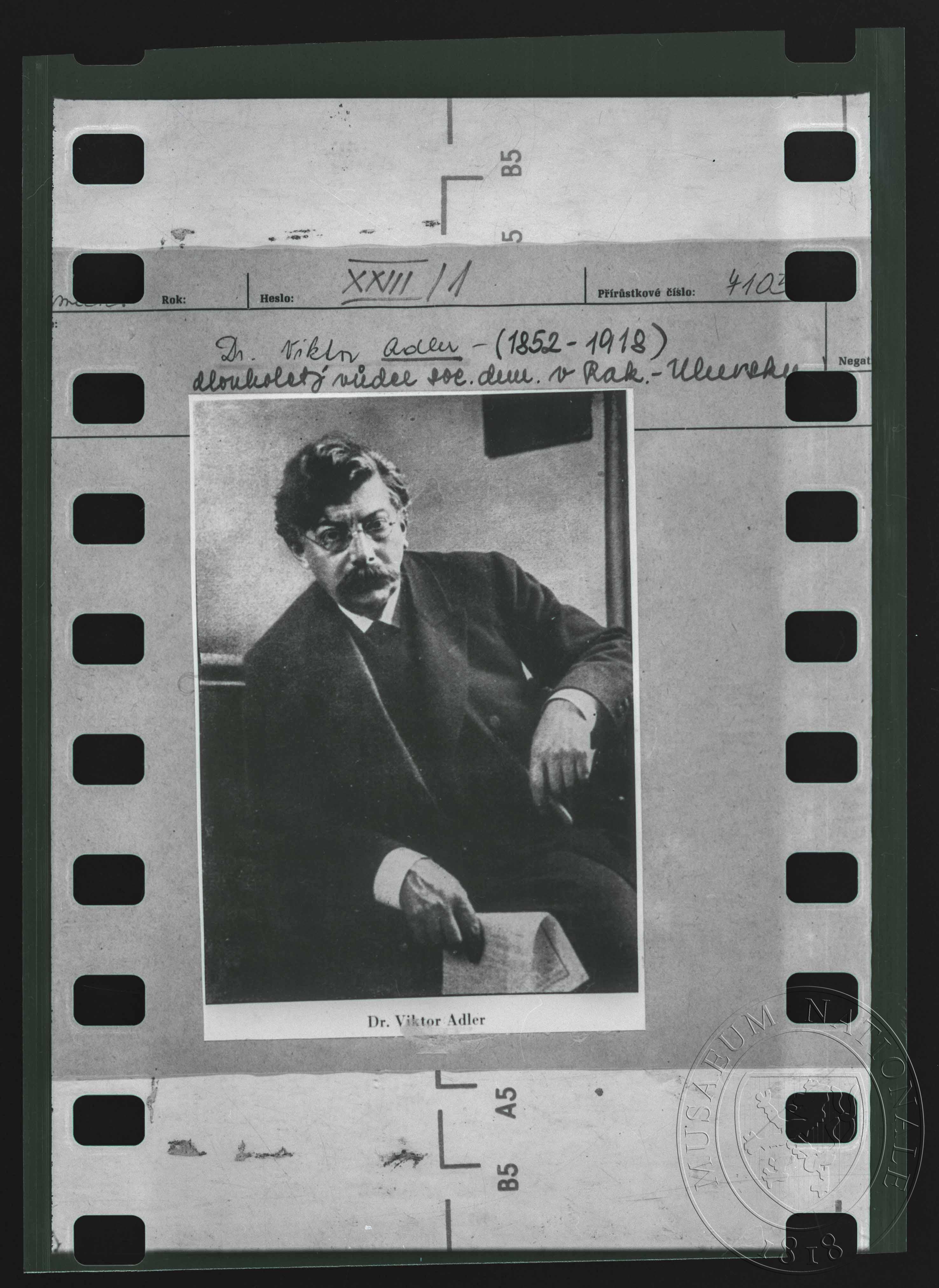 Náhledový obrázek Fotografie, Dr. Viktor Adler - 1