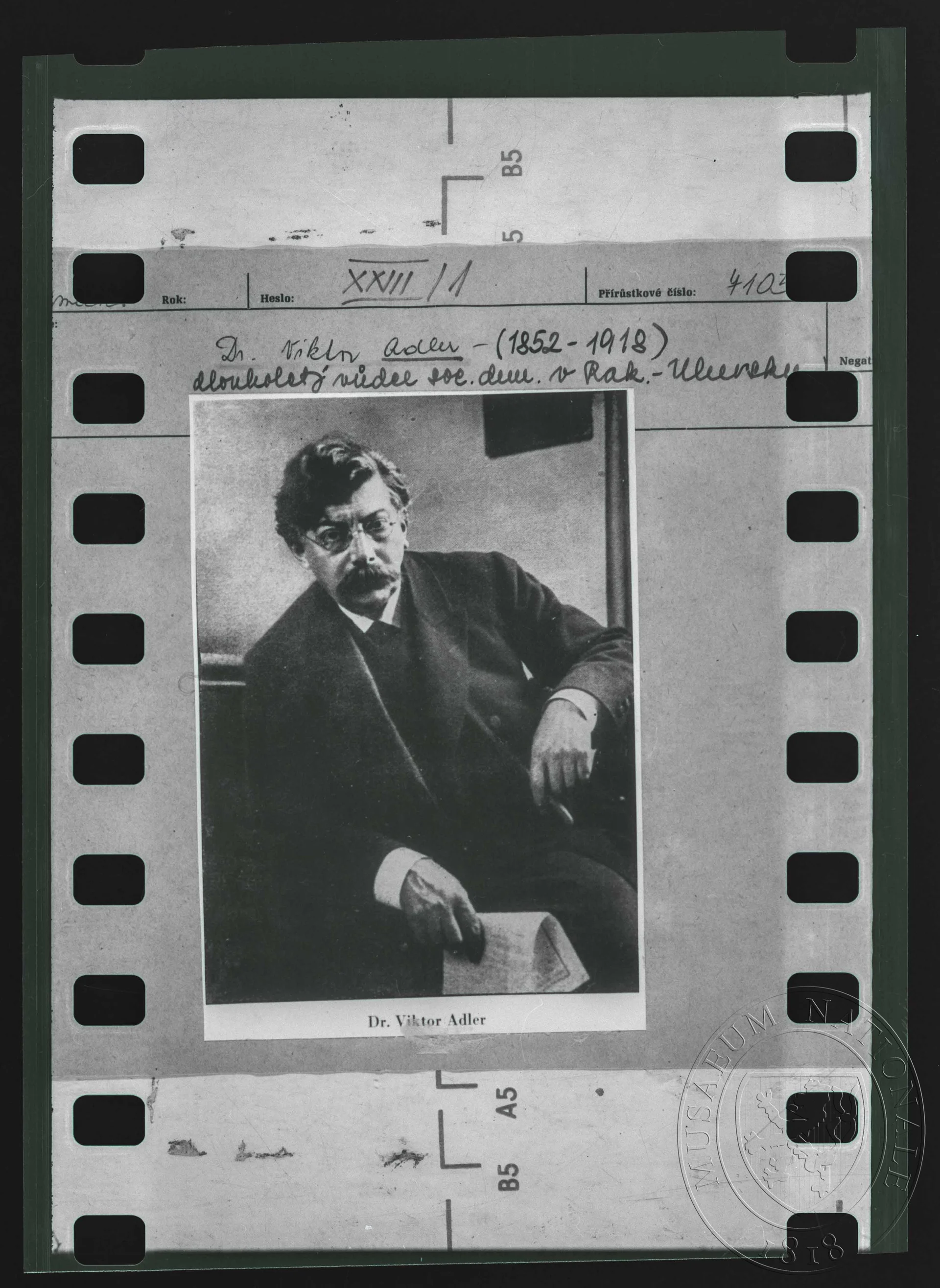 Obrázek Fotografie, Dr. Viktor Adler