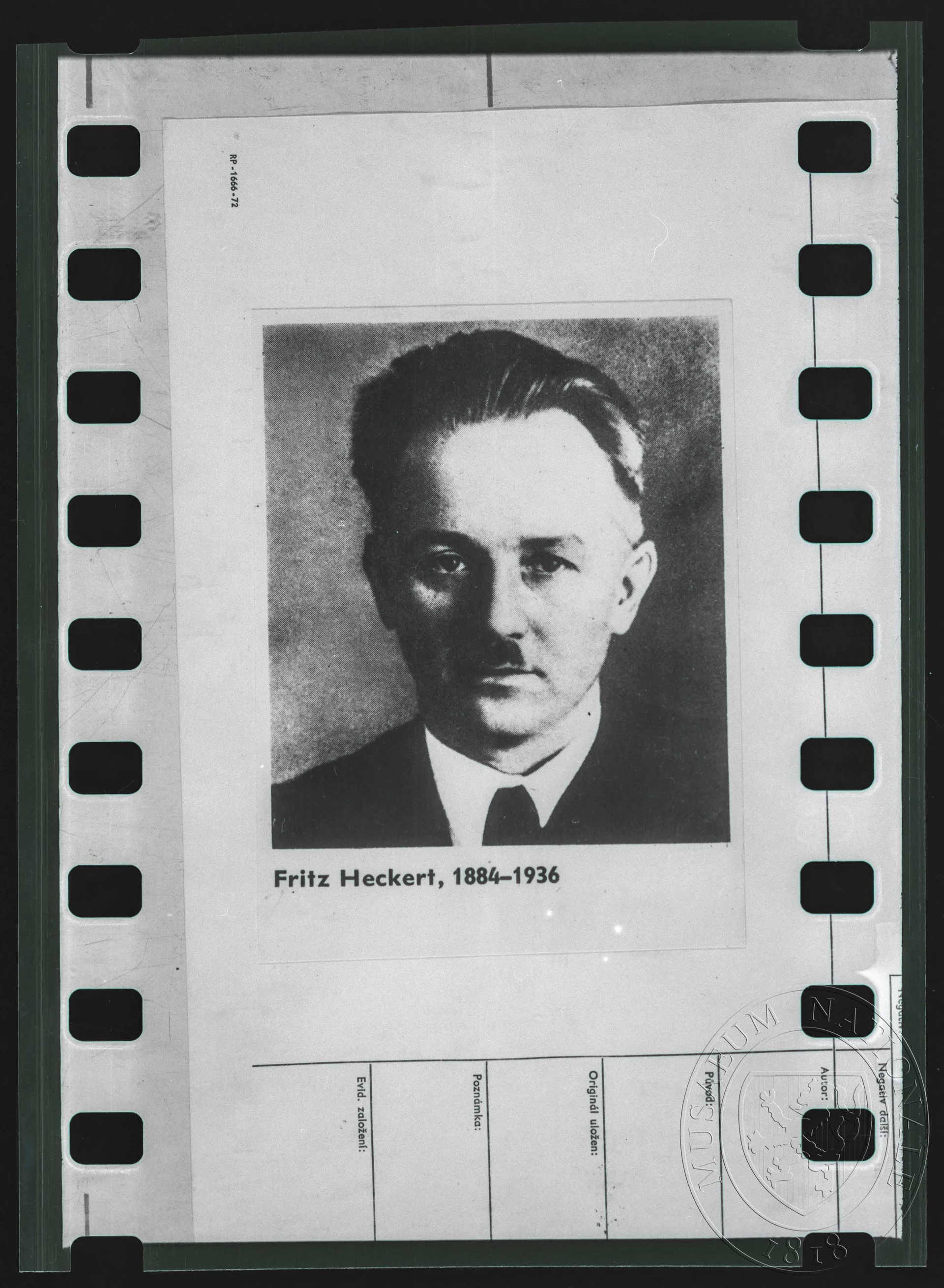 Obrázek Fotografie, Fritz Heckert