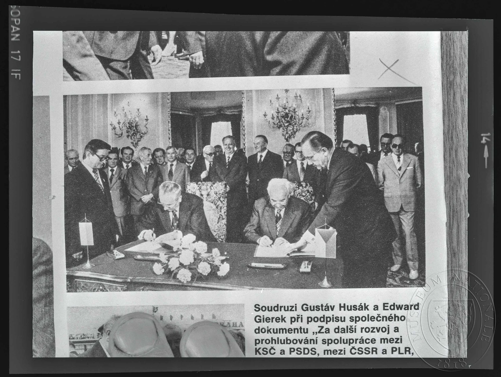 Obrázek Fotografie, Gustáv Husák a Edward Gierek