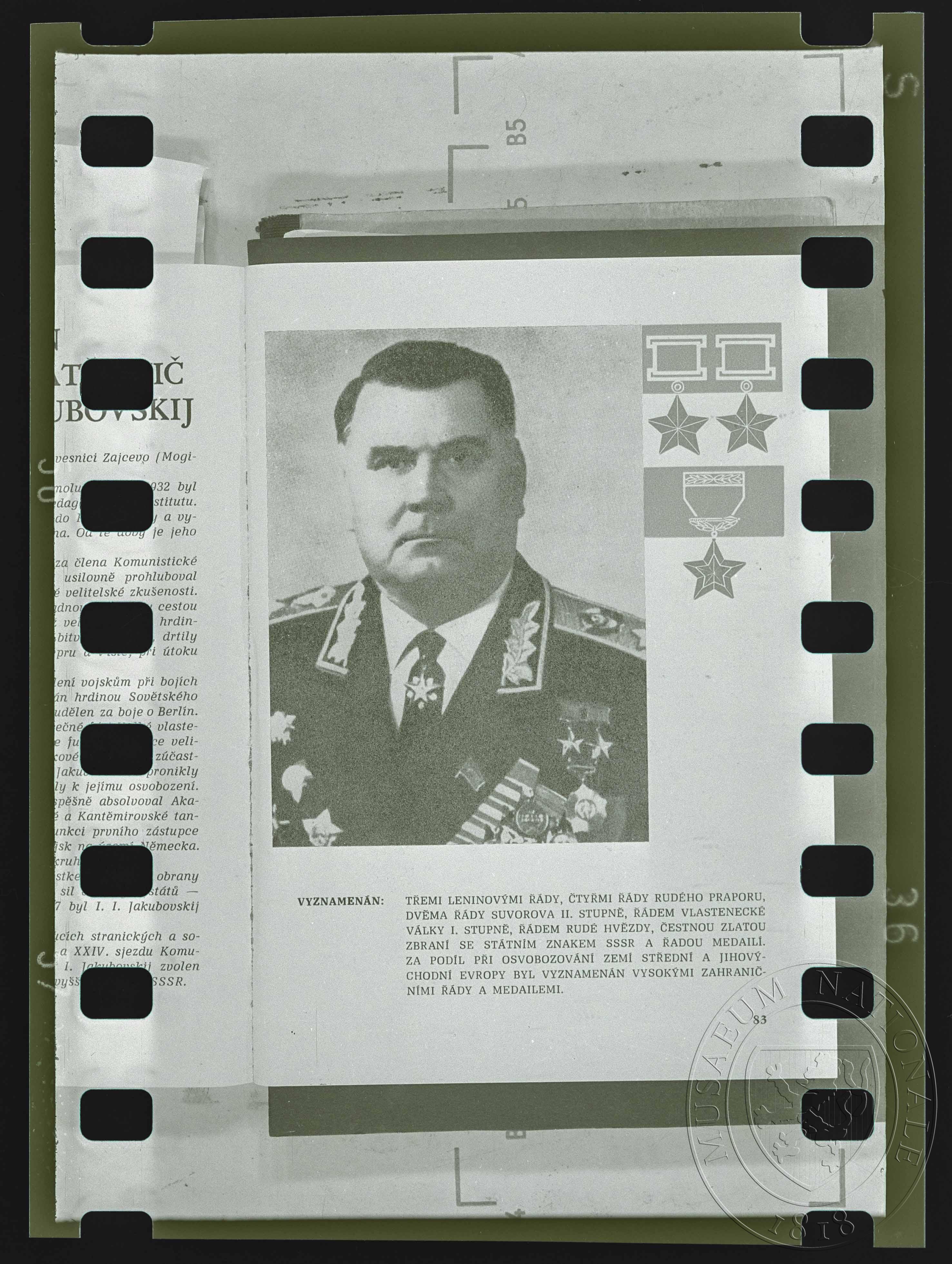 Náhledový obrázek Periodikum, fotografie, sovětský generál Jakubovkij - 1