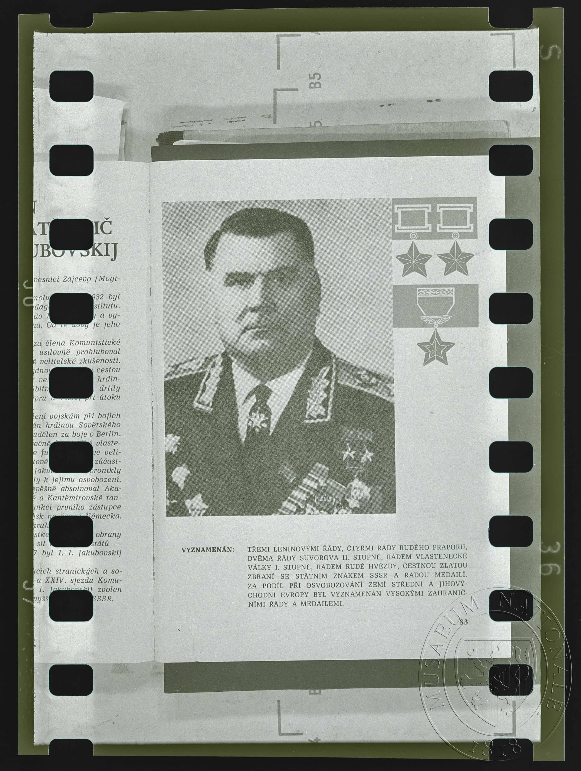 Obrázek Periodikum, fotografie, sovětský generál Jakubovkij