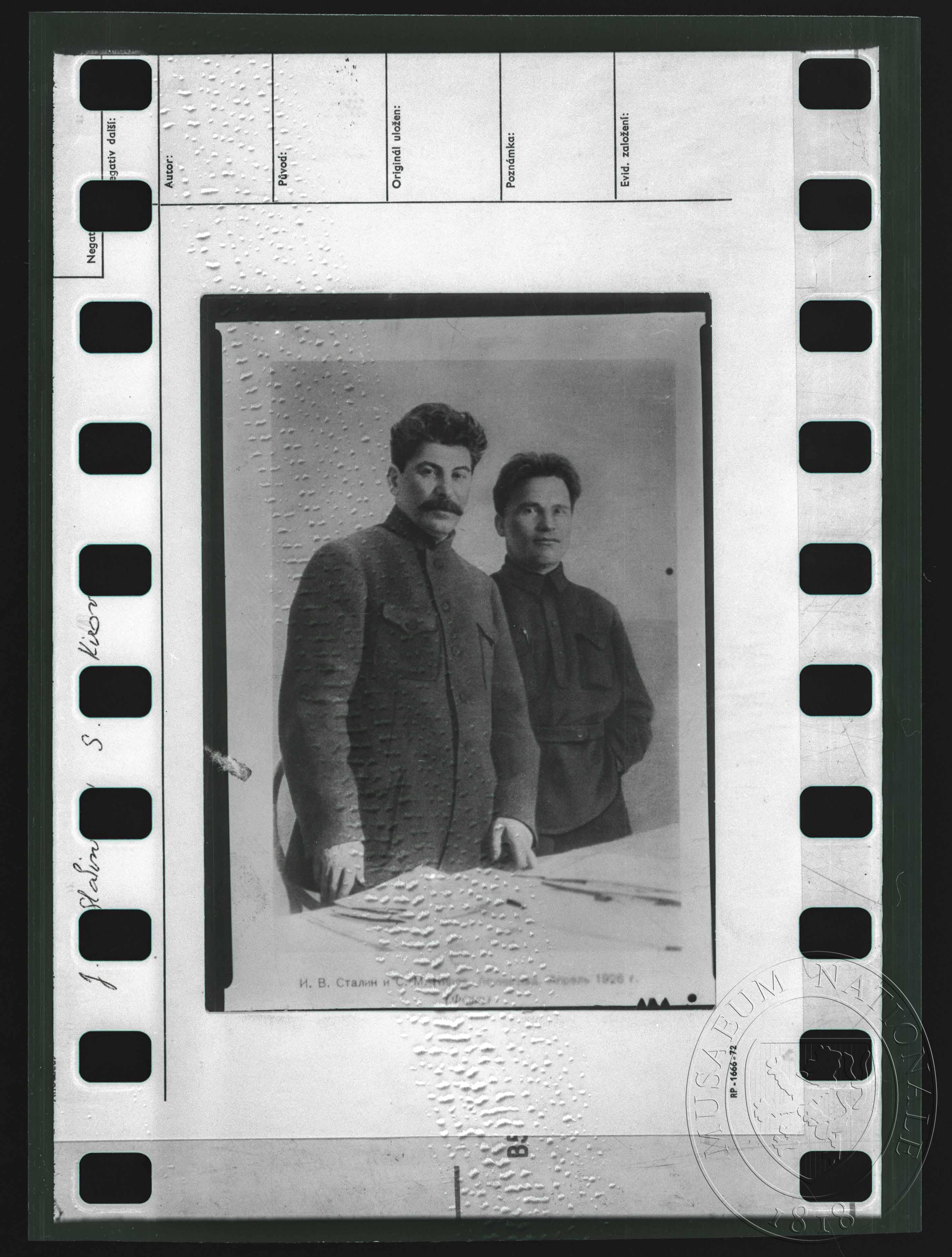 Náhledový obrázek Fotografie, J. V. Stalin a S. M. Kirov - 1