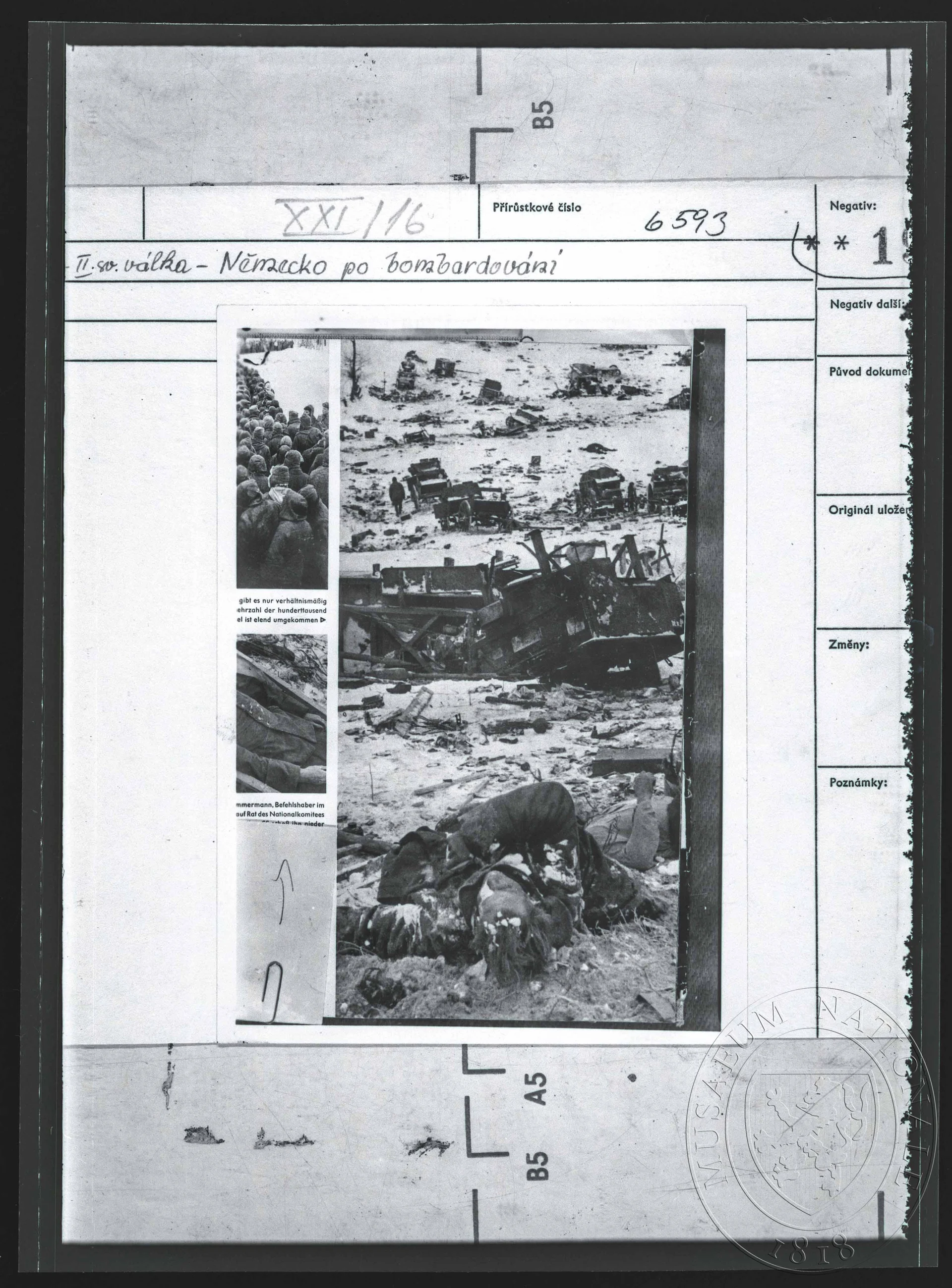 Obrázek Fotografie, Německo po bombardování
