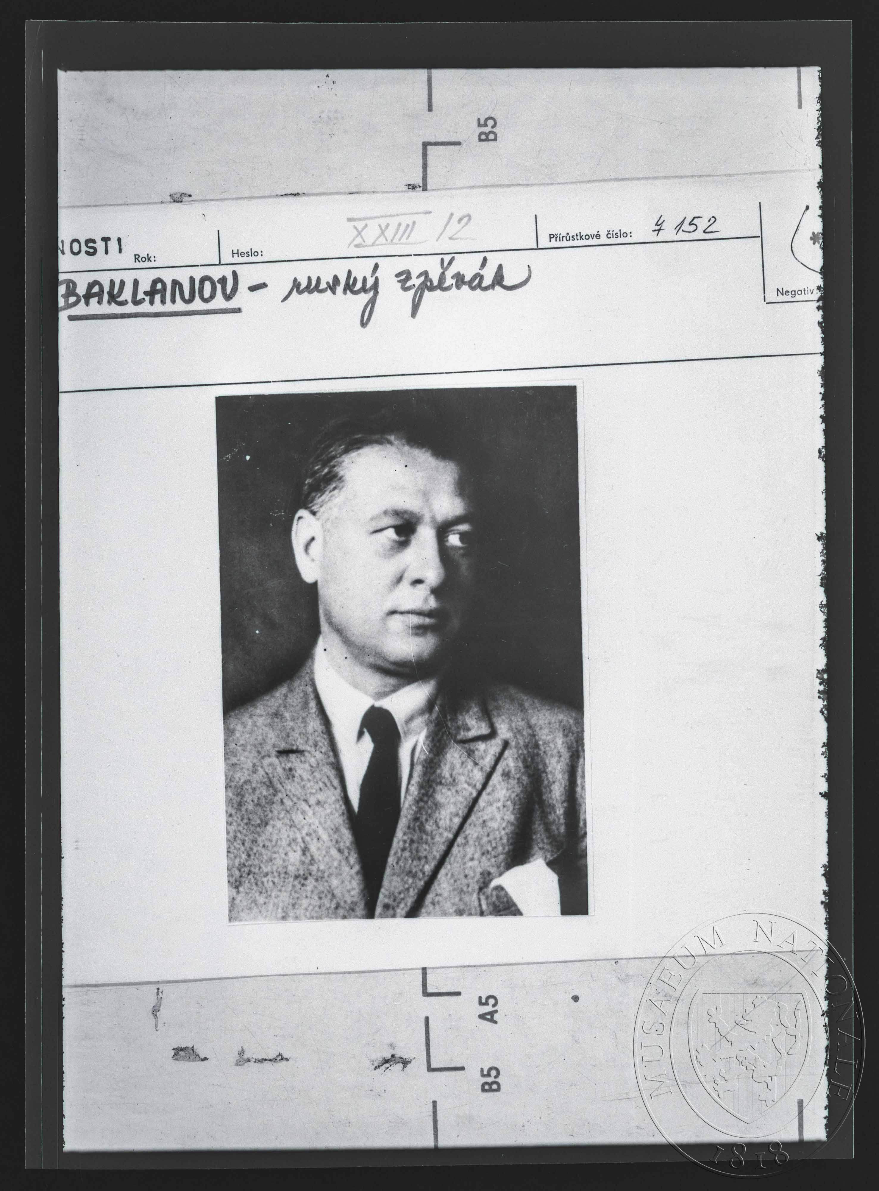 Náhledový obrázek Fotografie, Baklanov - 1